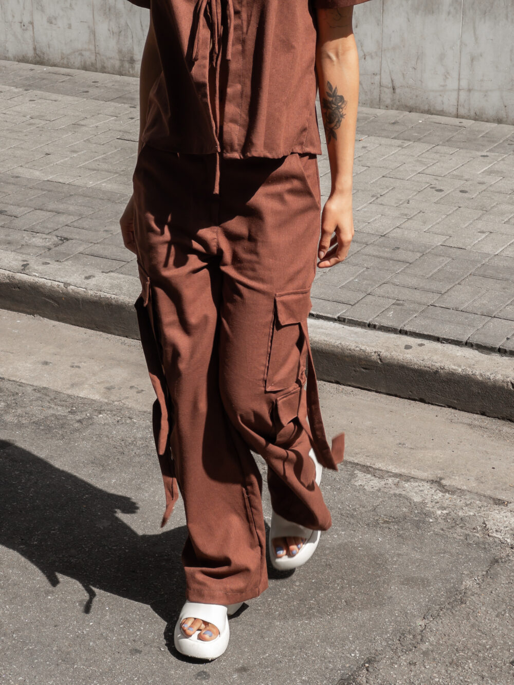 Calça Tiras Marrom - Imagem 3
