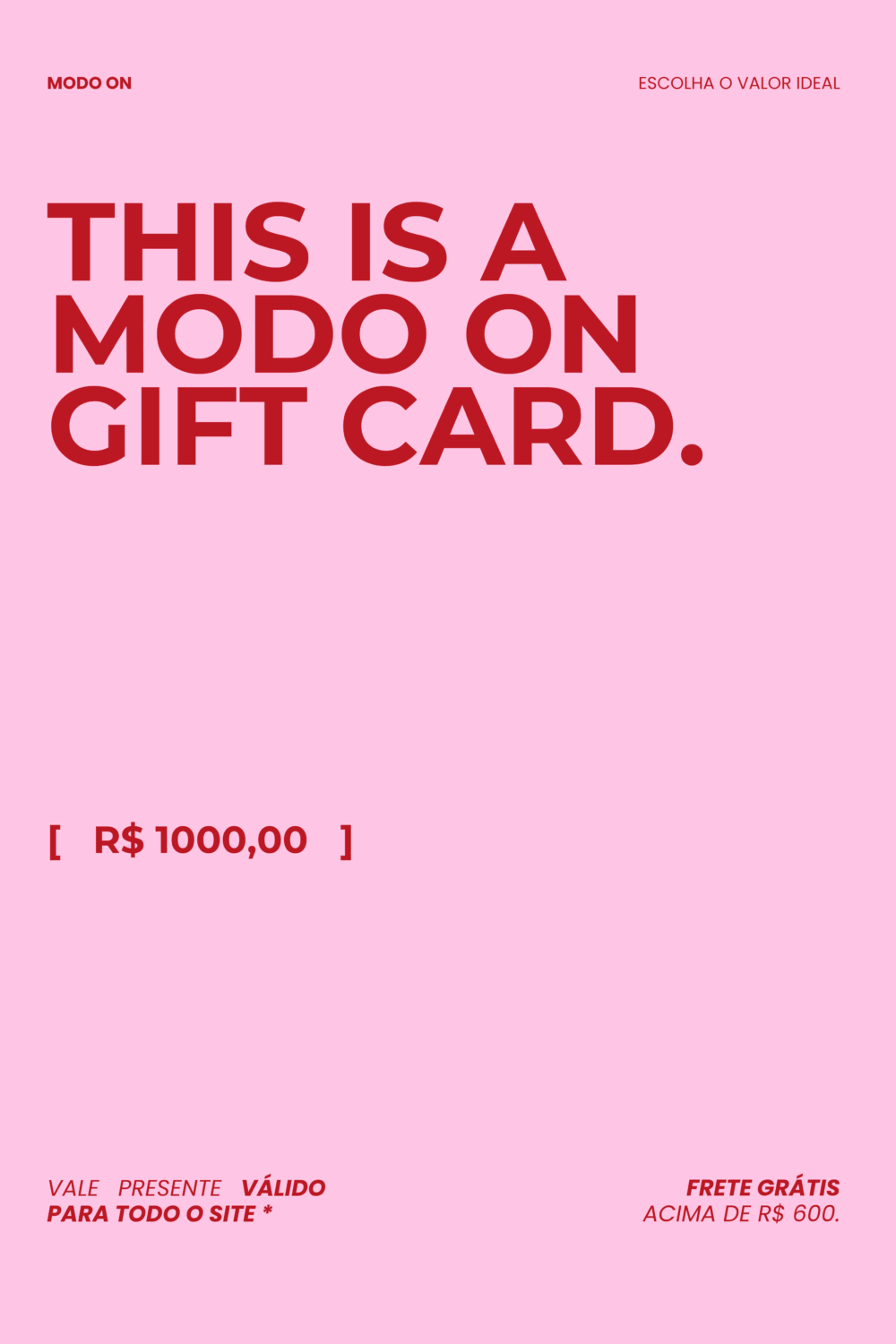 GIFT CARD R$1000