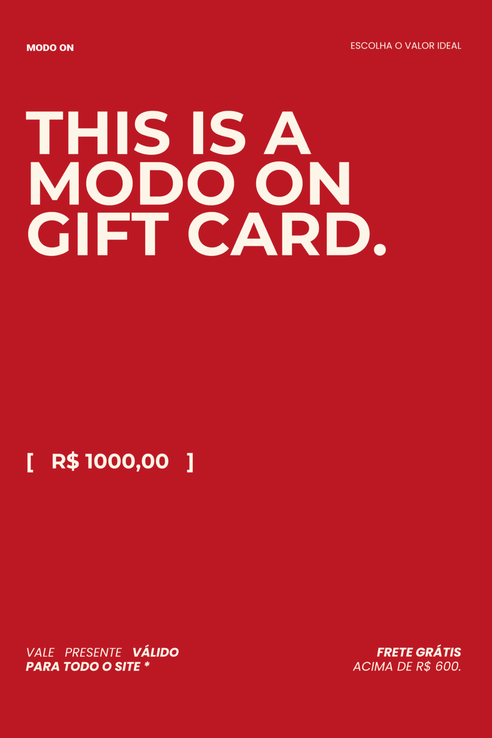 GIFT CARD R$1000 - Imagem 2