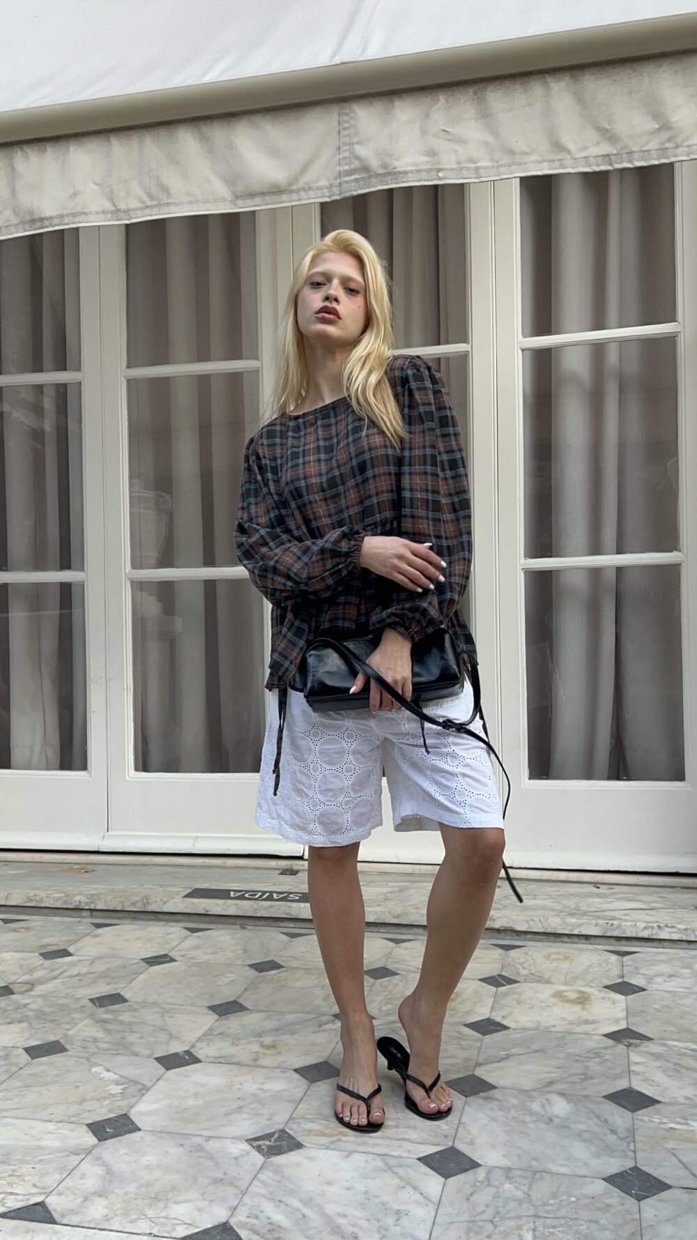 Bata Manga Longa Laços Tartan - Imagem 16