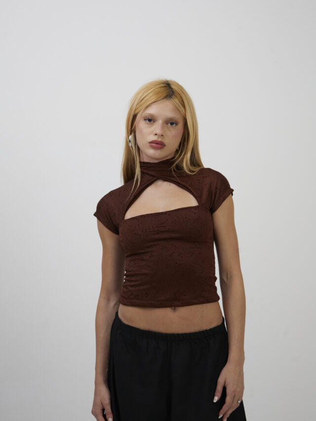 Blusa Nó Laise Marrom