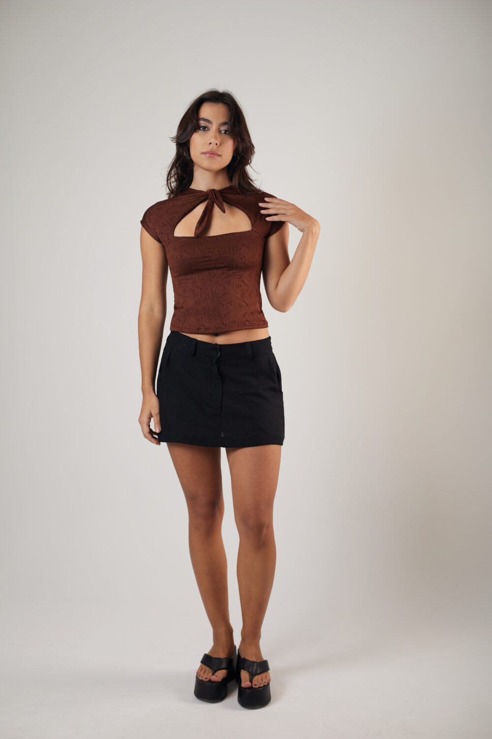 Blusa Nó Laise Marrom - Imagem 6