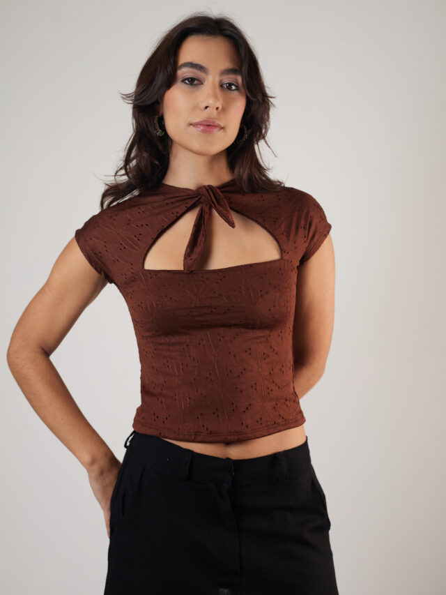 Blusa Nó Laise Marrom