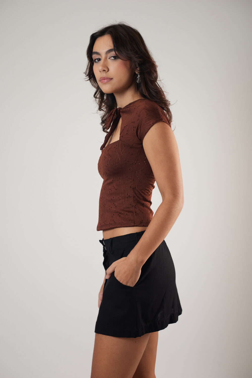 Blusa Nó Laise Marrom - Imagem 9