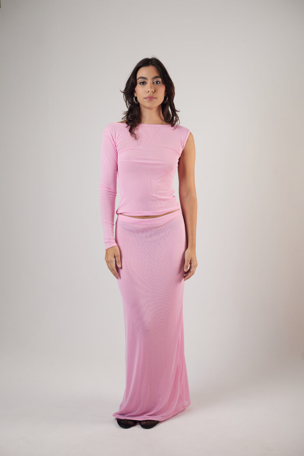 Blusa Assimétrica Tule Rosa - Imagem 4