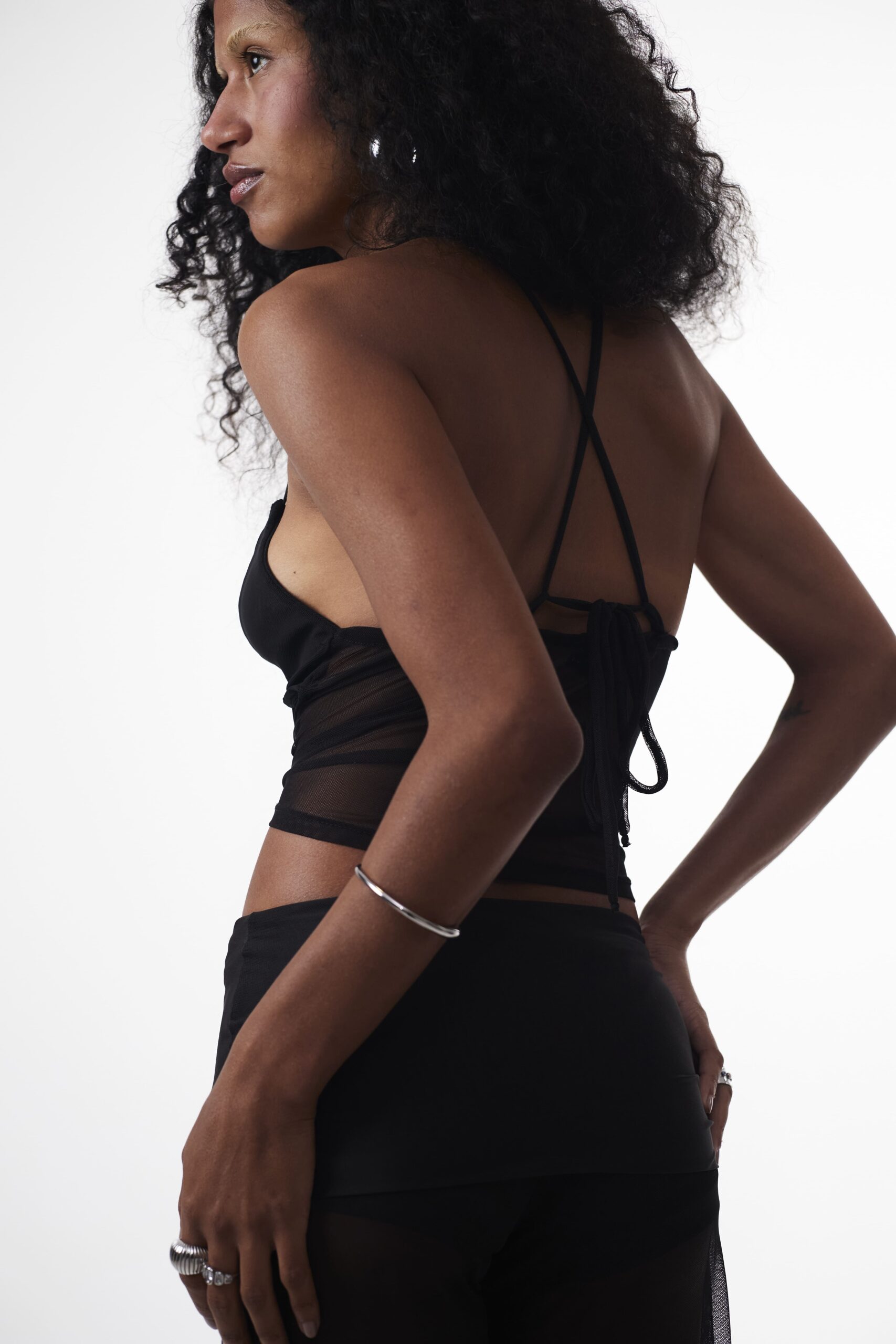 Top V Tule Preto - Imagem 9