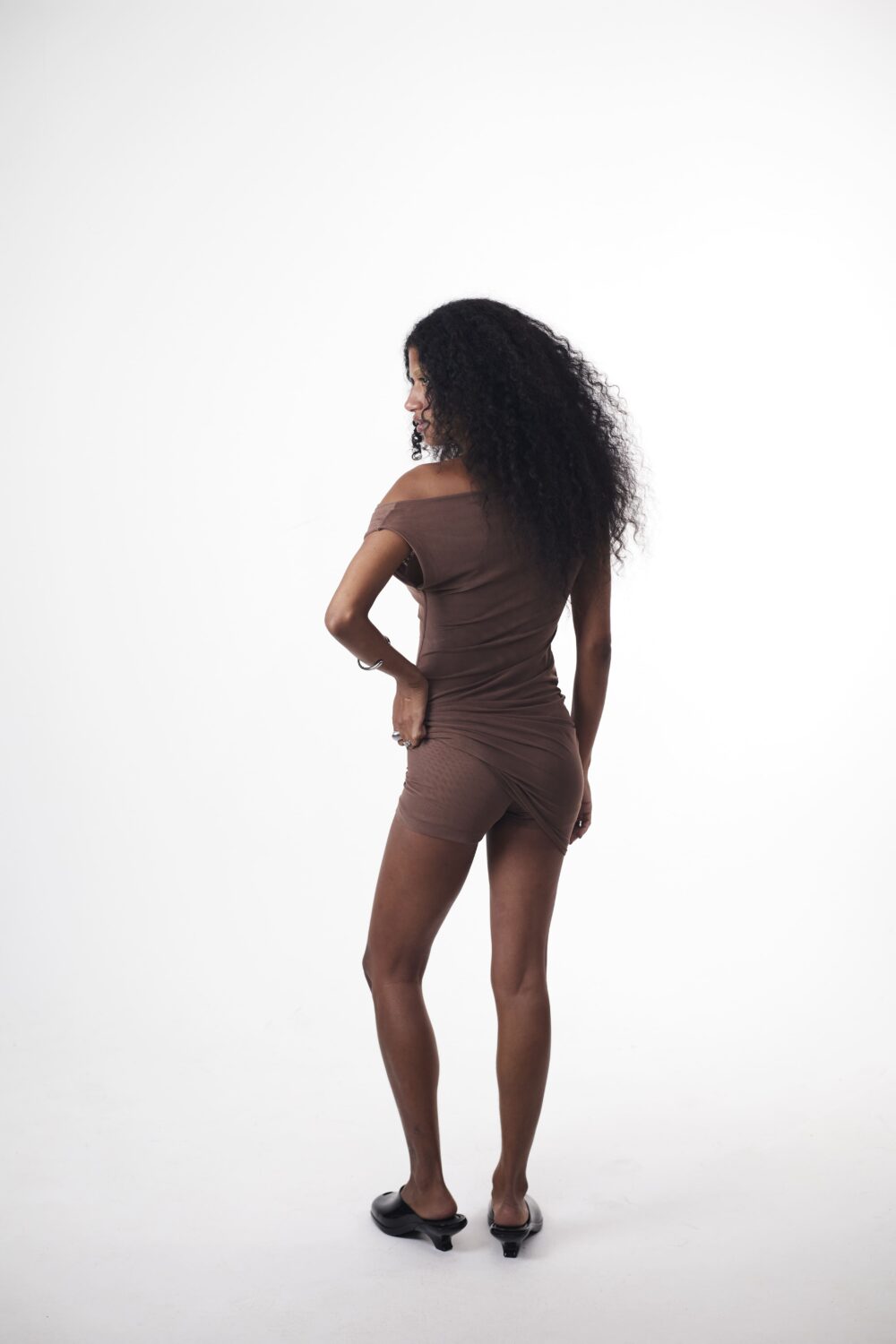 Mini Dress Tule Marrom - Imagem 13