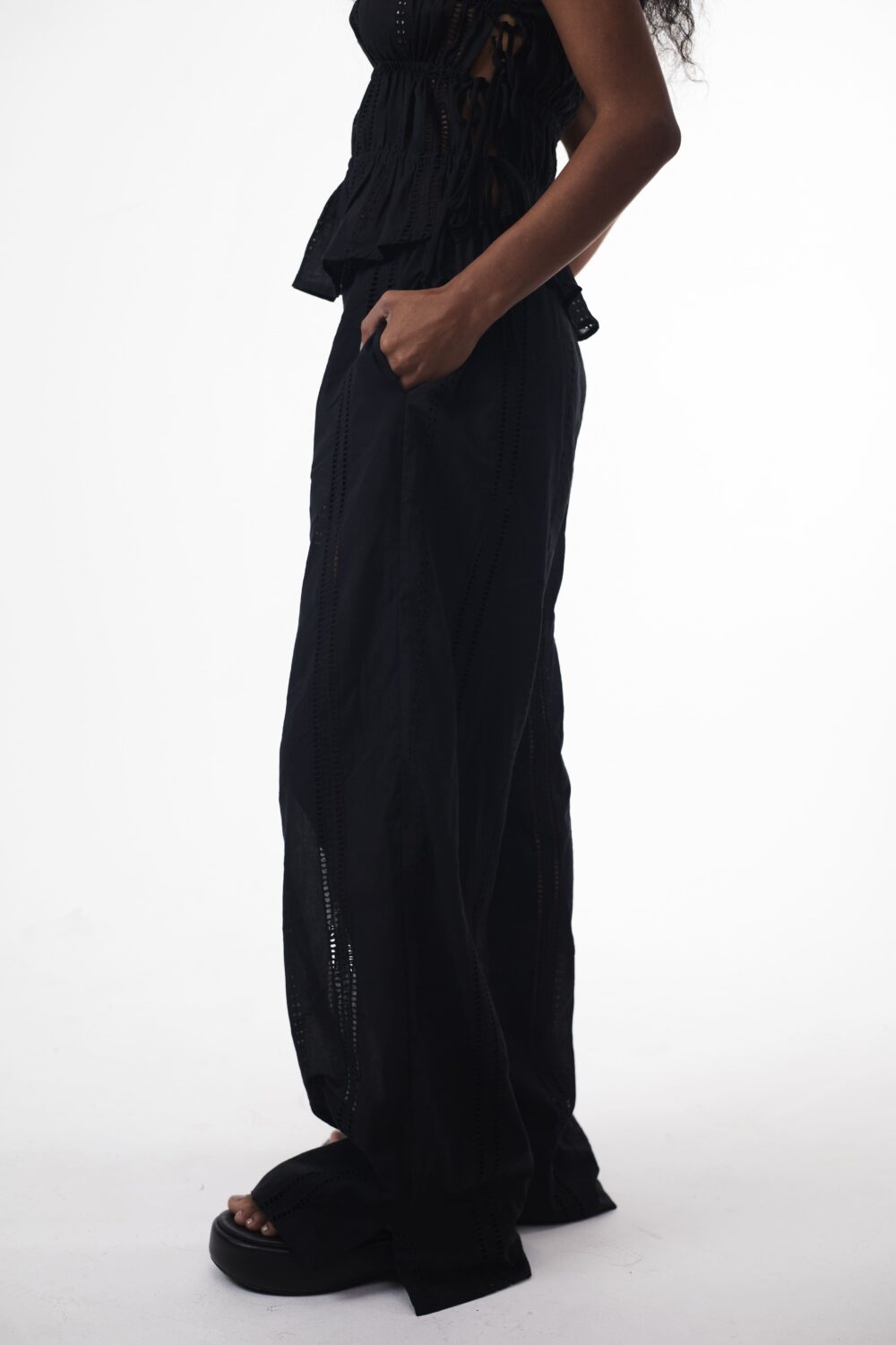 Calça Pantalona New Laise Preta - Imagem 7