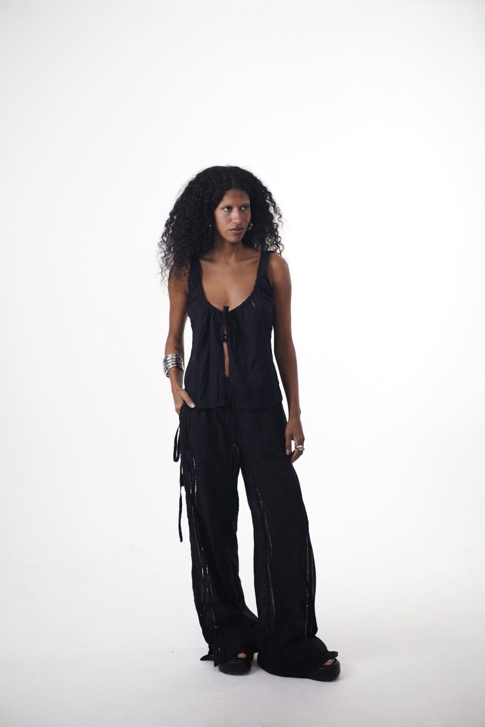 Calça Pantalona New Laise Preta - Imagem 3