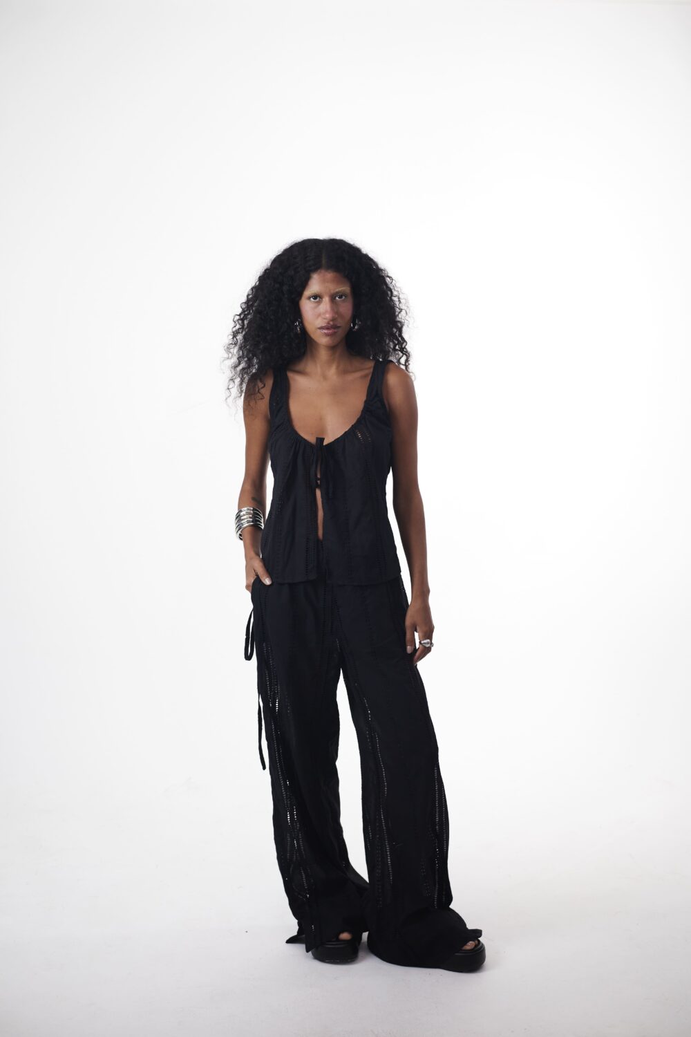 Calça Pantalona New Laise Preta - Imagem 4