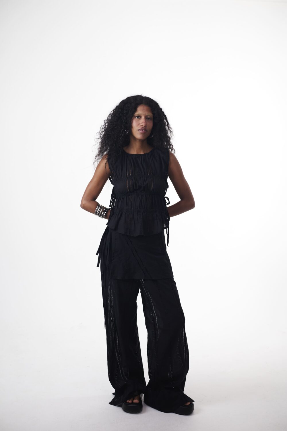 Calça Pantalona New Laise Preta - Imagem 2