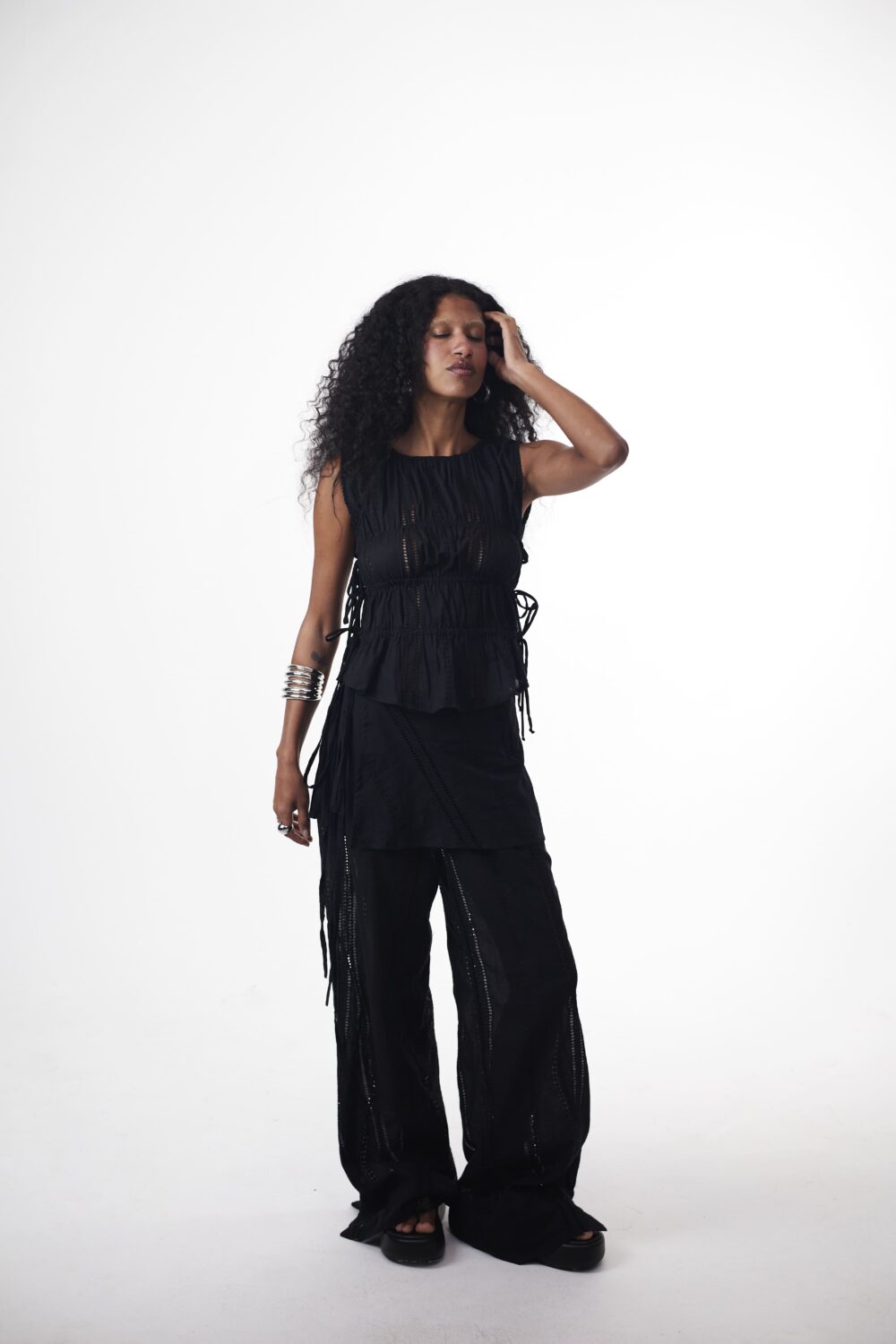Calça Pantalona New Laise Preta - Imagem 9