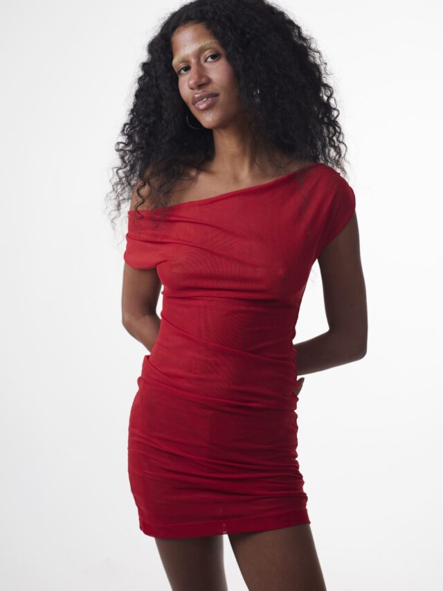 Mini Dress Tule Vermelho