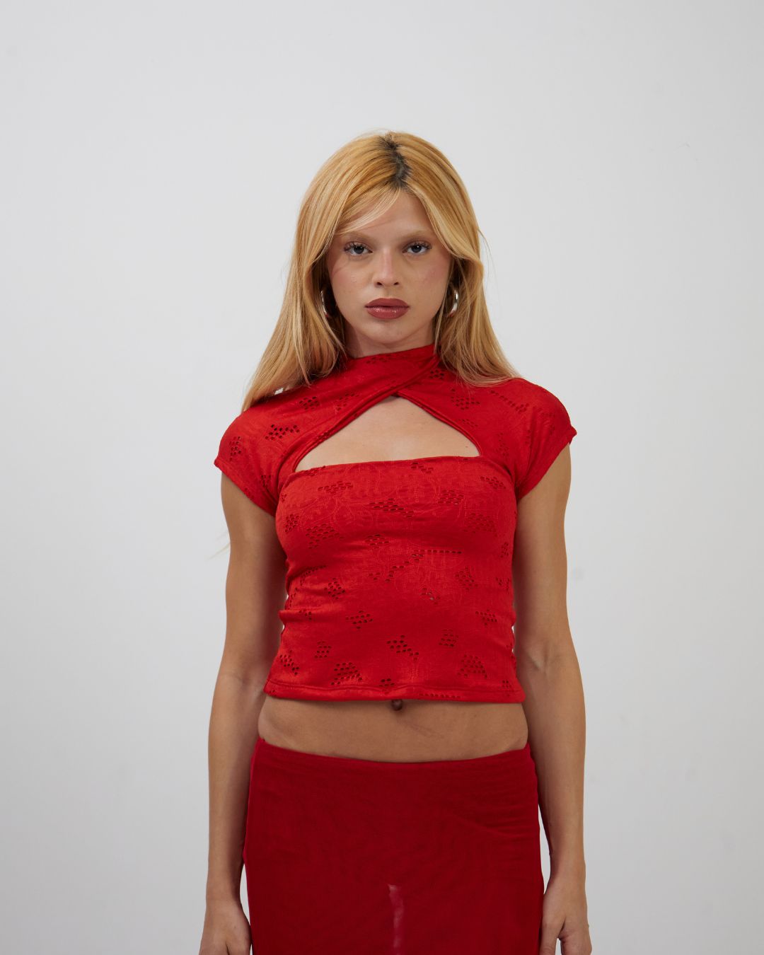 Blusa Nó Laise Vermelha - Imagem 5