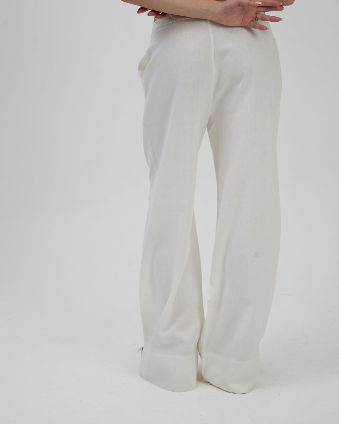 Calça Pantalona Básica Off - Imagem 7