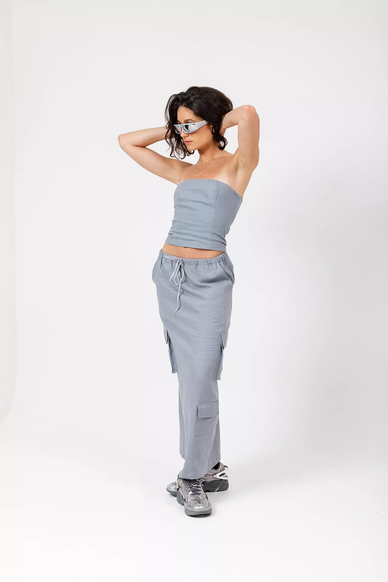 Saia Longa Cargo Cinza - Imagem 5