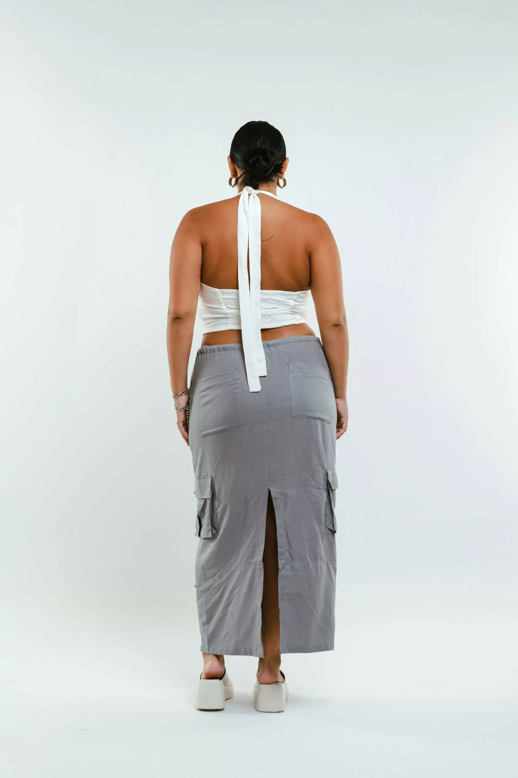Saia Longa Cargo Cinza - Imagem 9