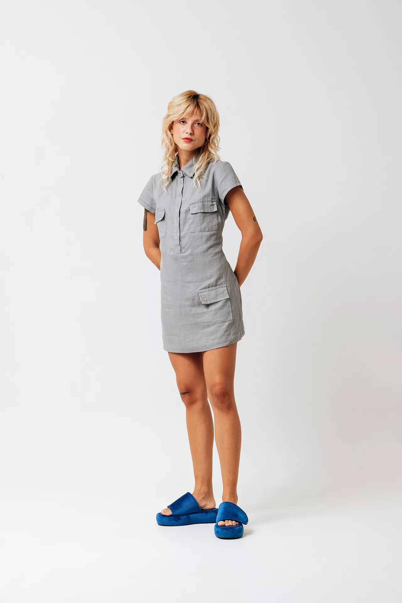 Vestido Tachinha Cinza - Imagem 2