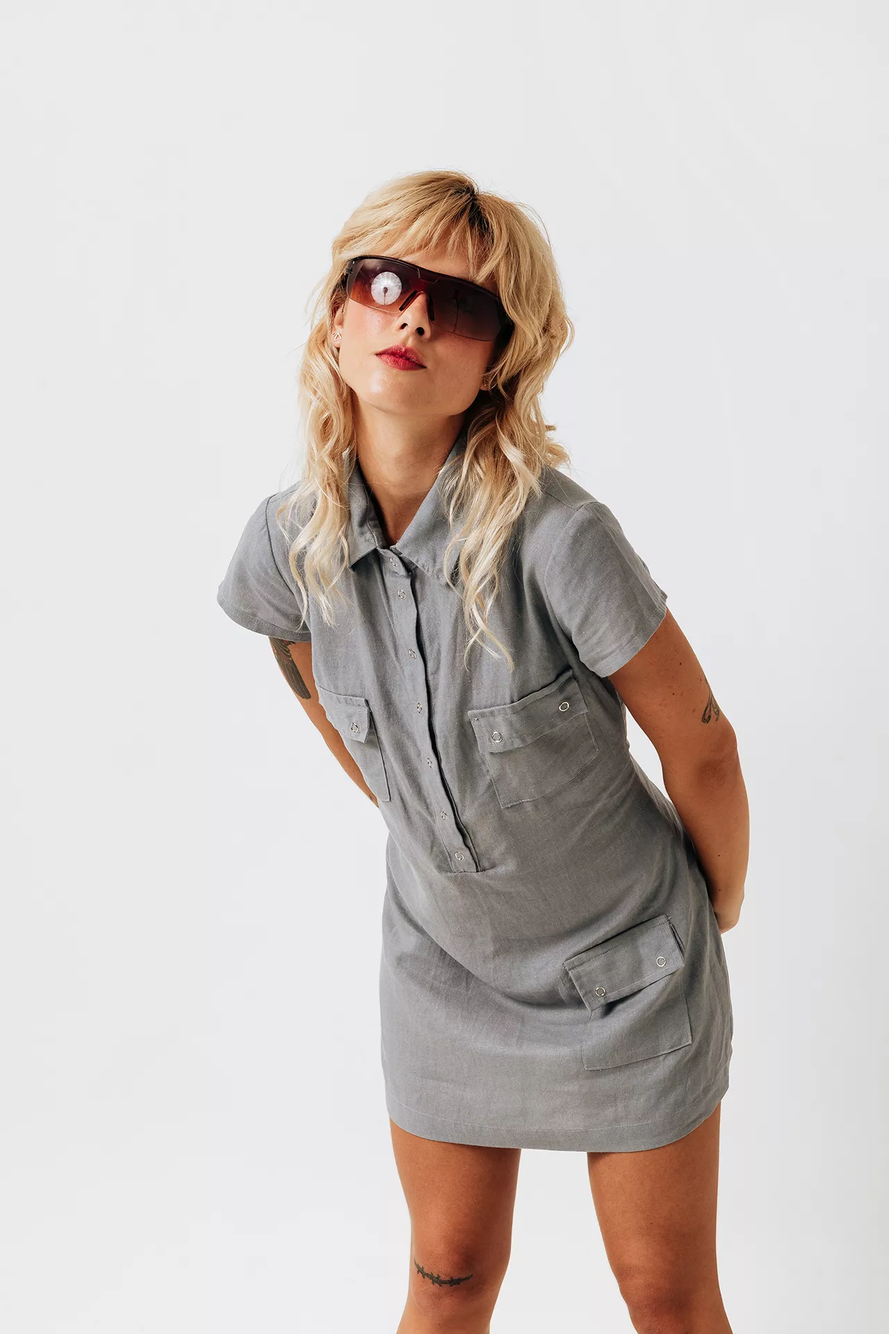 Vestido Tachinha Cinza - Imagem 4