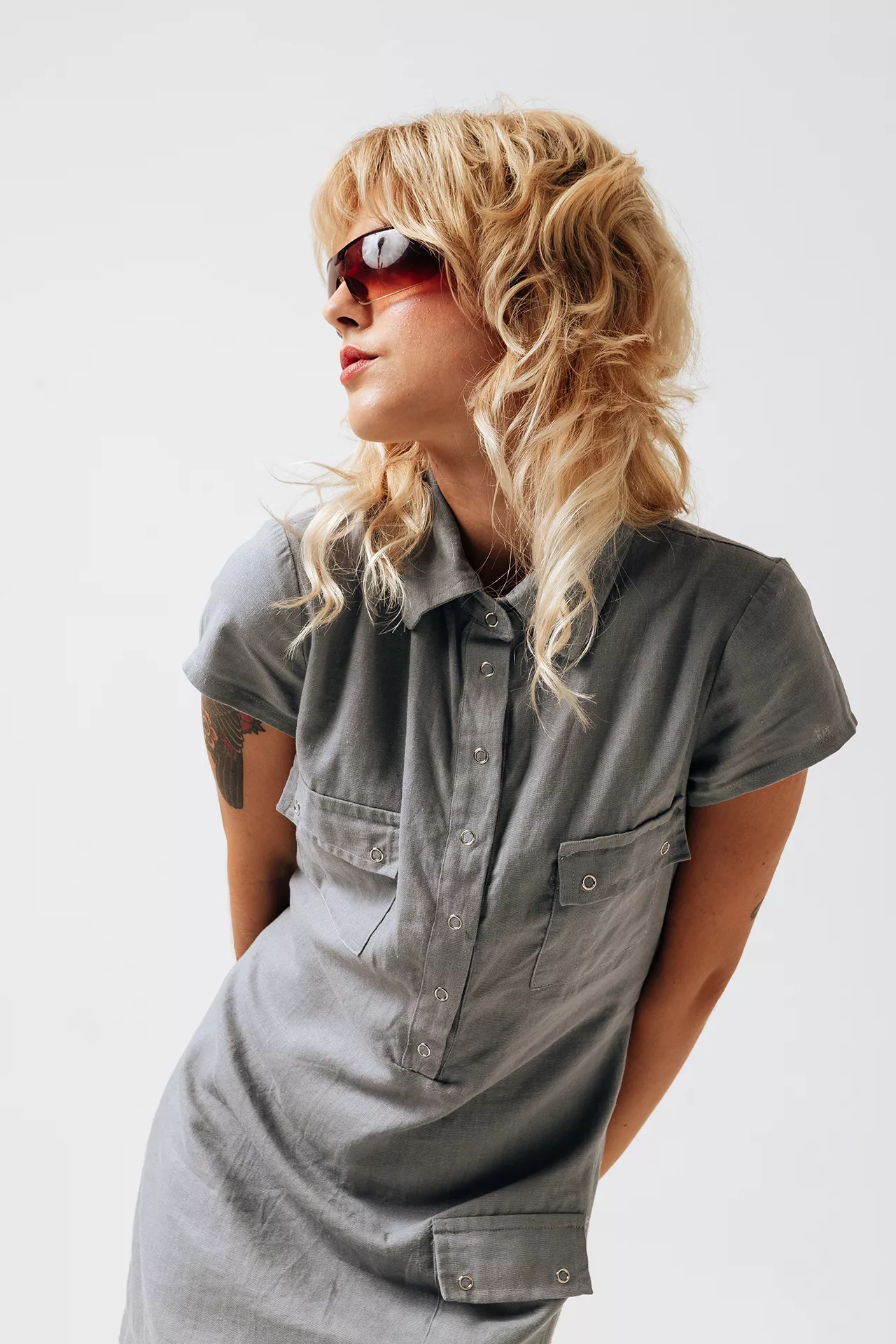 Vestido Tachinha Cinza - Imagem 5