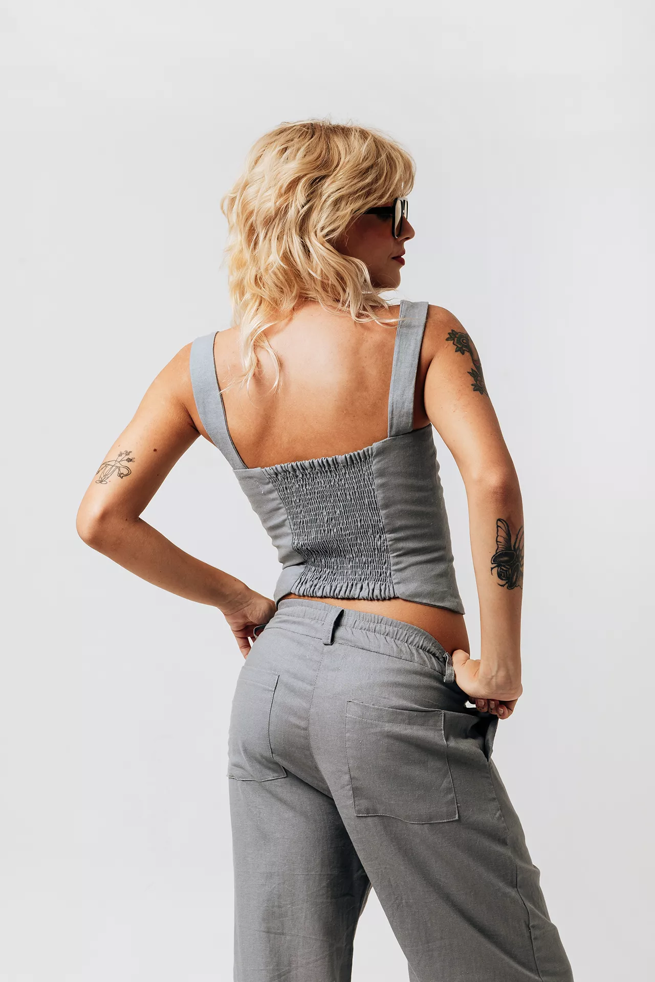 Blusa Corset Tachinha Cinza - Imagem 4