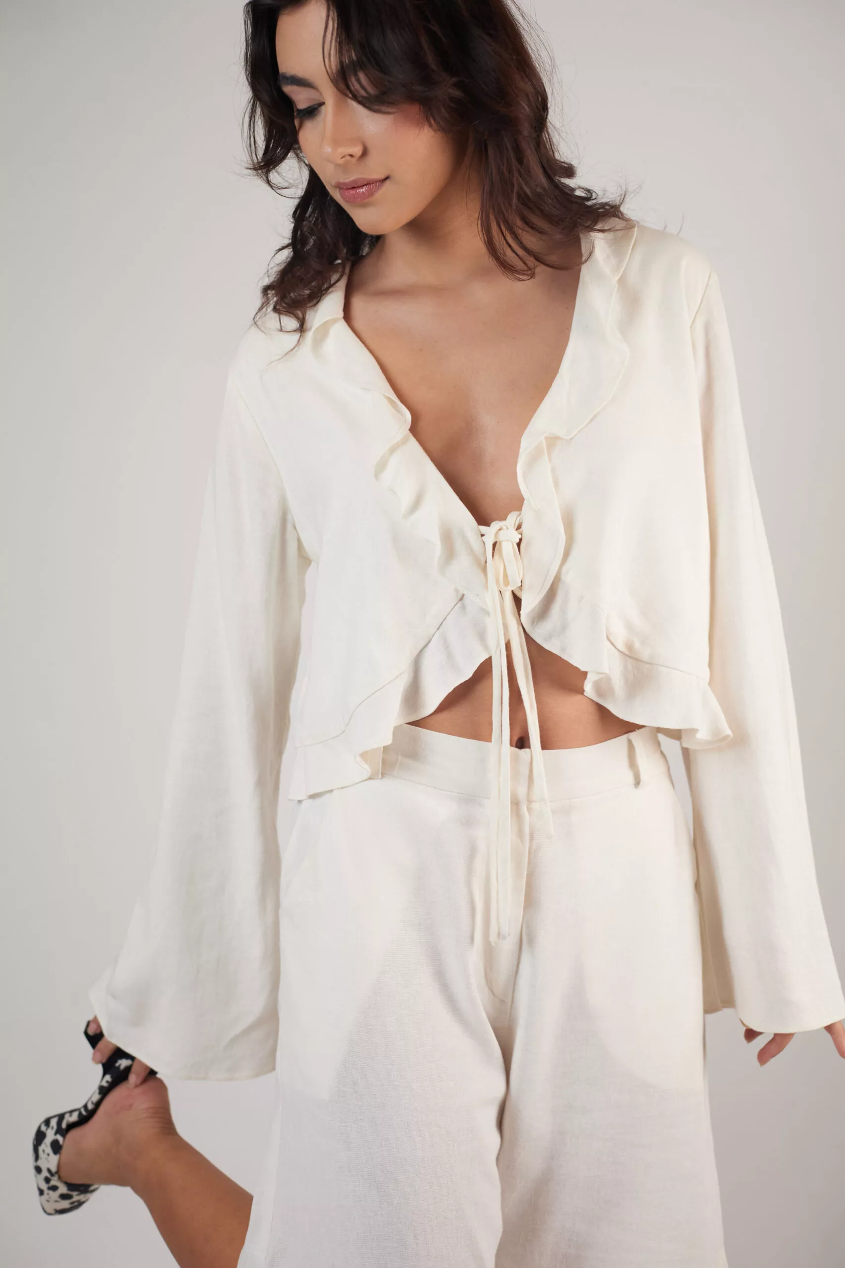 Bata Babados Laço Off - Imagem 15