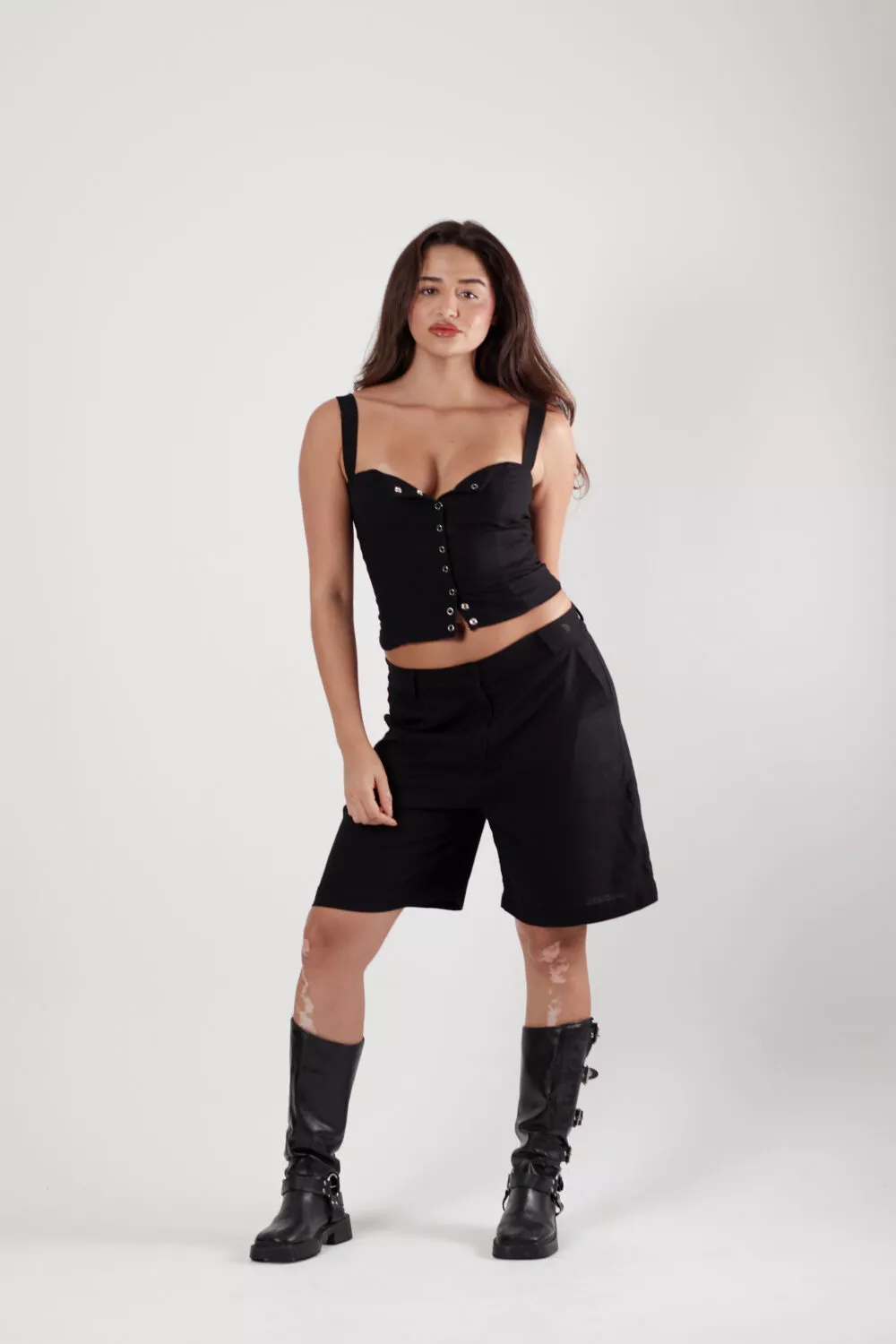Blusa Corset Tachinha Preta - Imagem 4