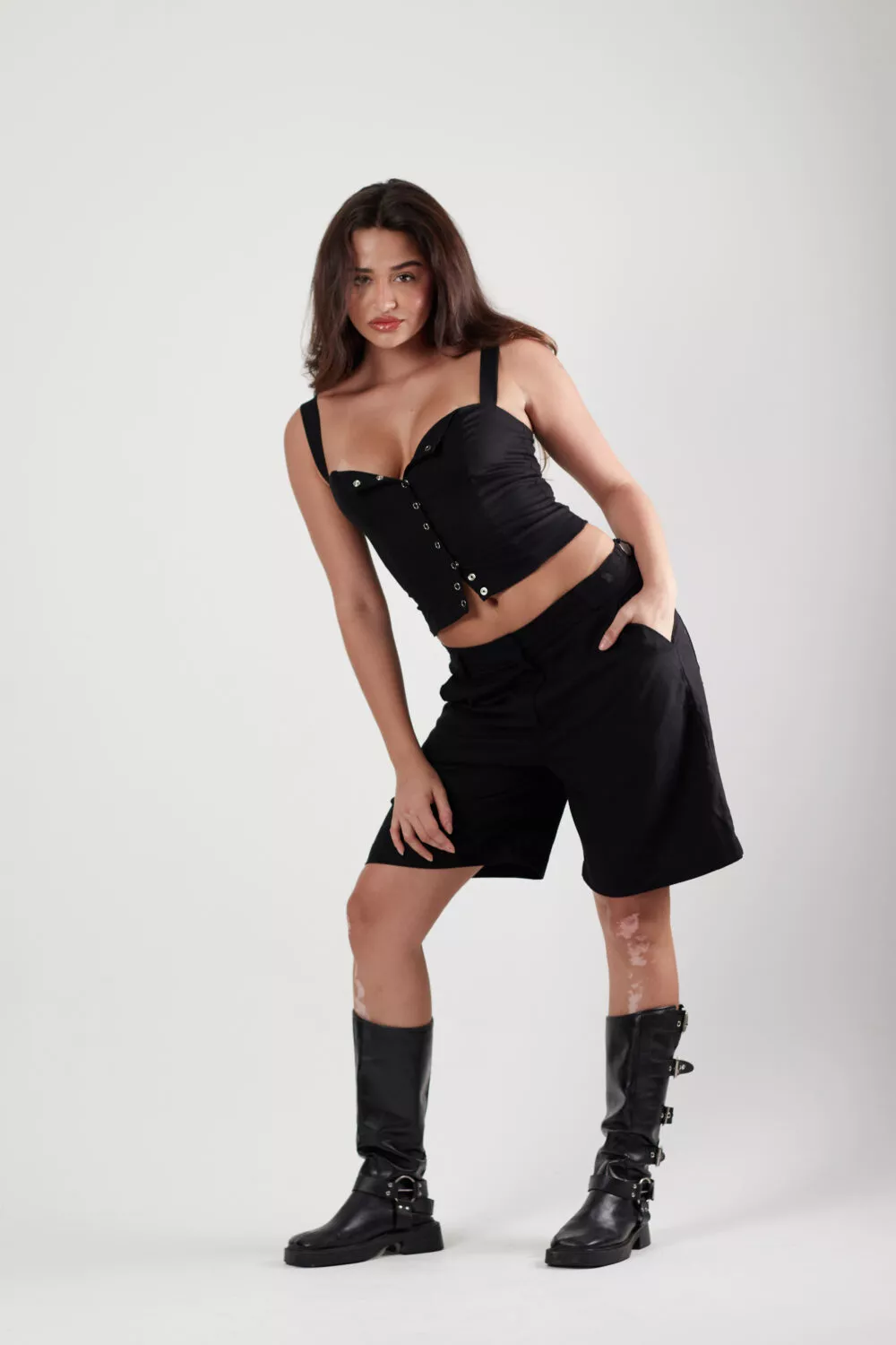 Blusa Corset Tachinha Preta - Imagem 3