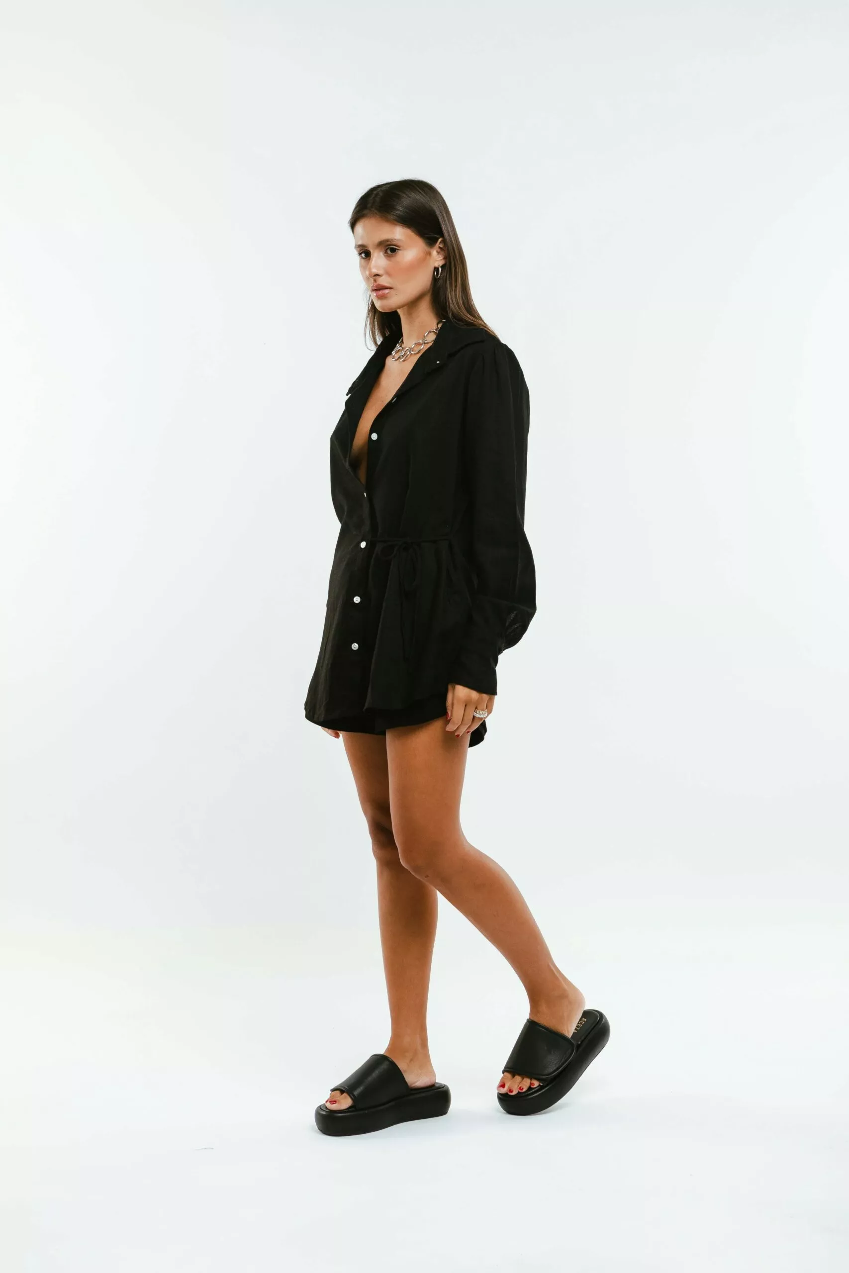 Camisa Amarração Preta - Imagem 3