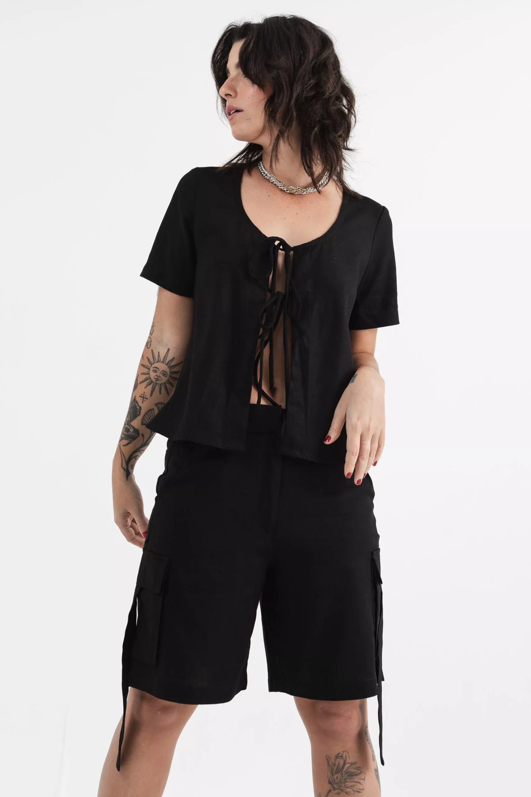 Bata Manga Preta - Imagem 6