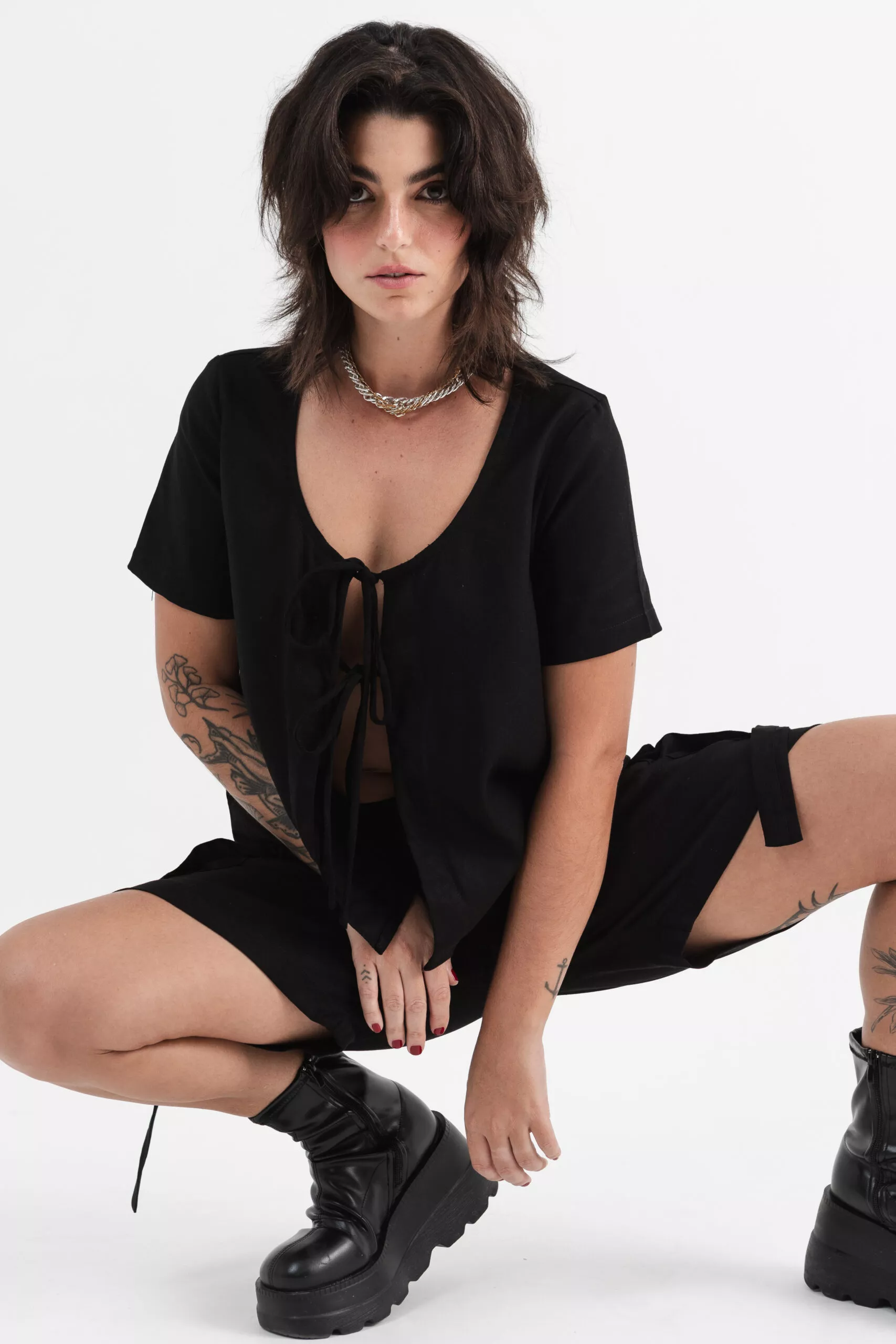 Bata Manga Preta - Imagem 7