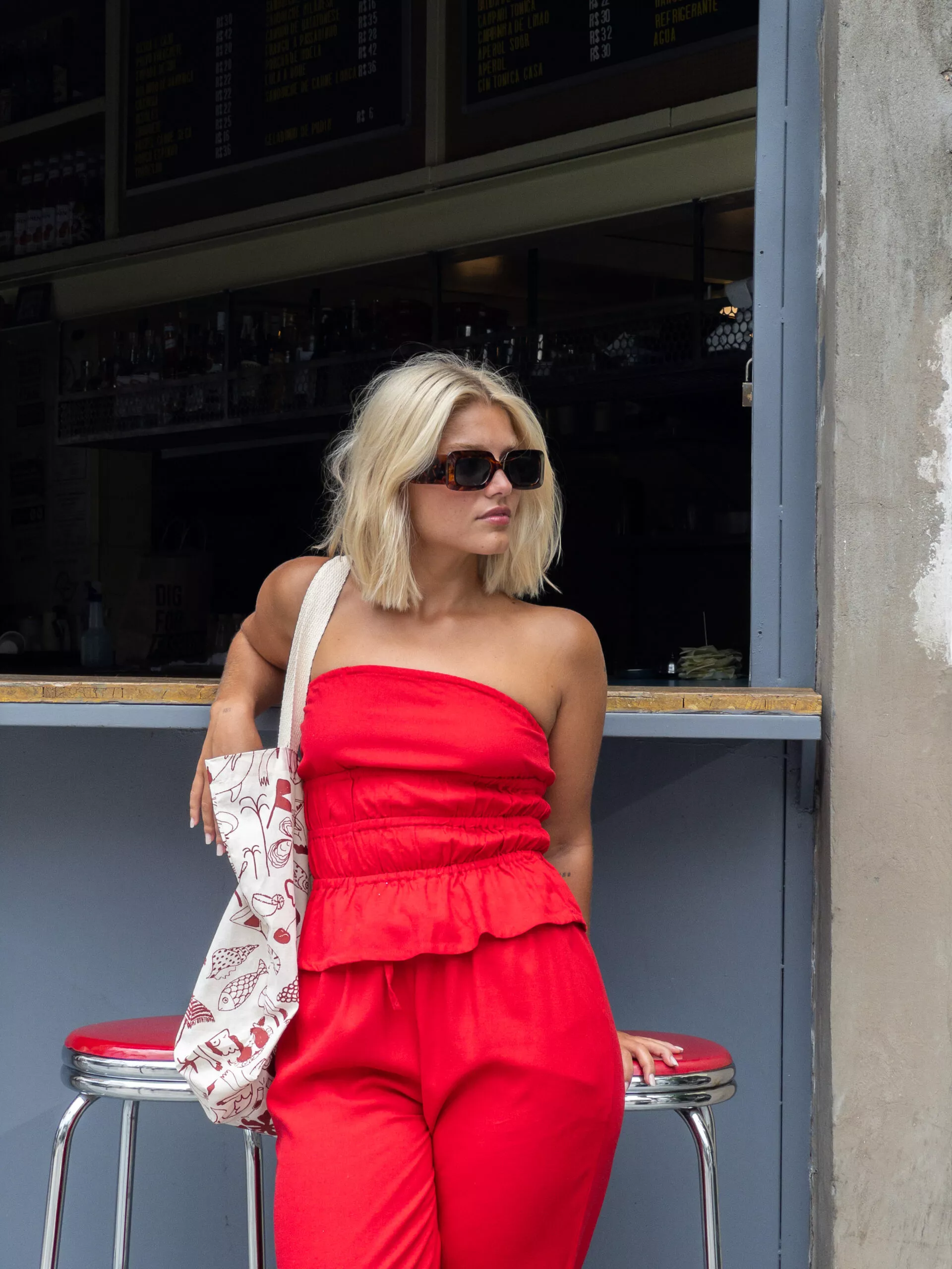 Top Drapeado Vermelho - Imagem 8