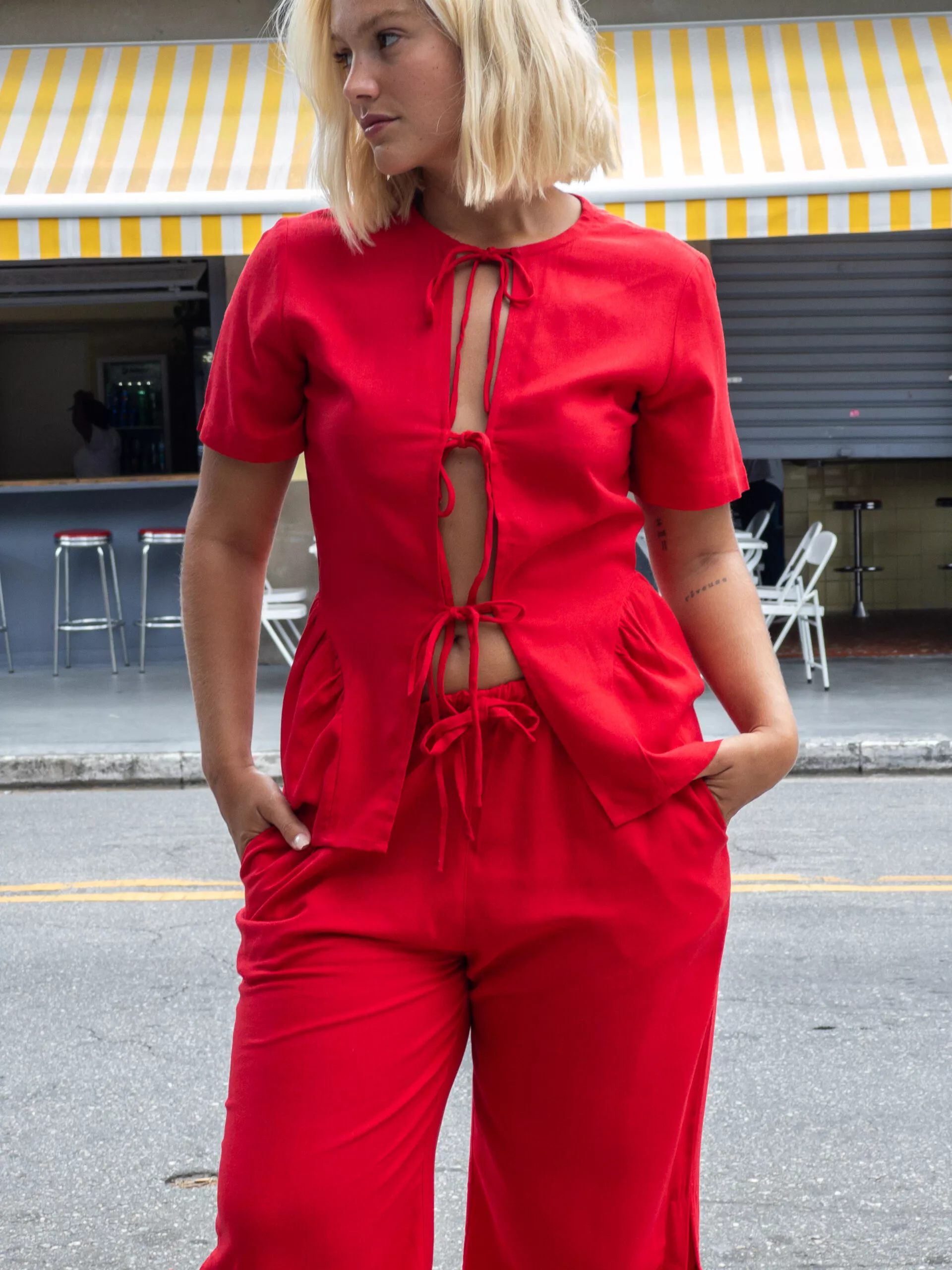 Blusa Laços Vermelha - Imagem 6