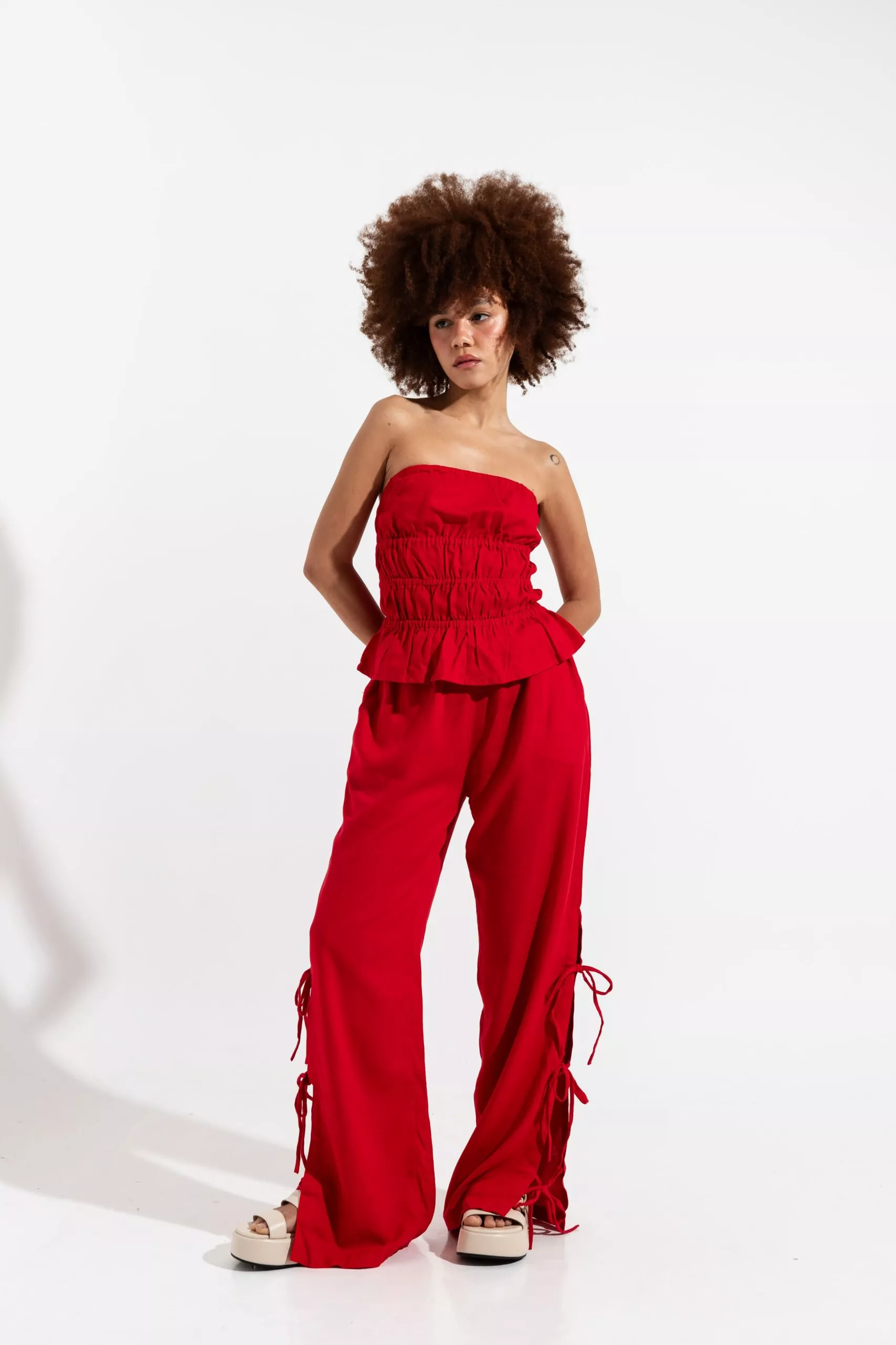 Top Drapeado Vermelho - Imagem 3