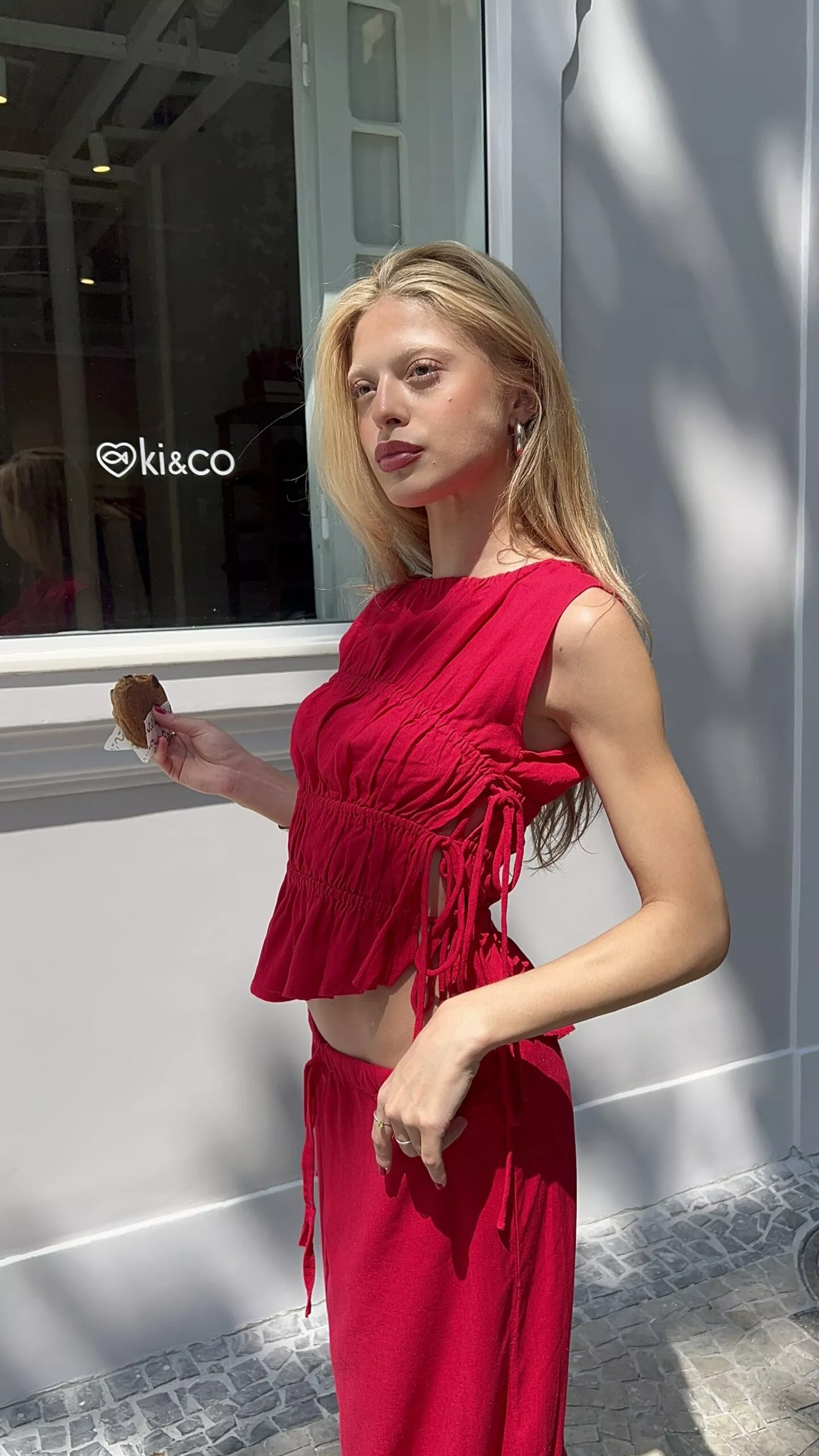 Blusa Franzida Laços Vermelha - Imagem 6