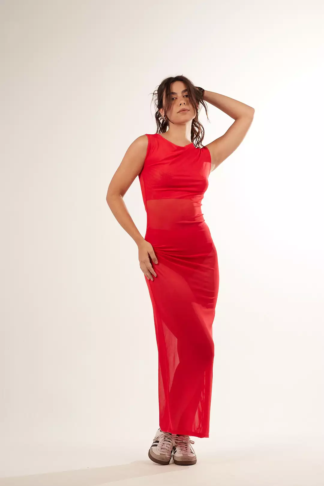 Vestido Longo Tule Vermelho - Imagem 5