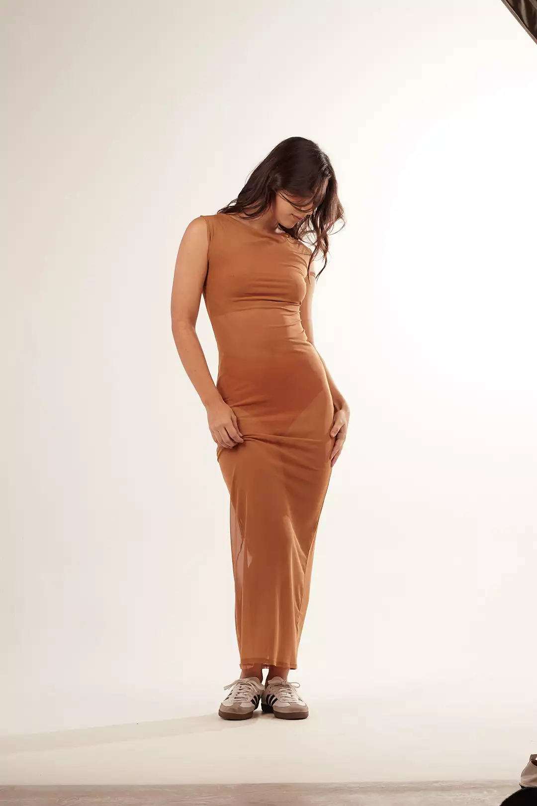 Vestido Longo Tule Bege - Imagem 3