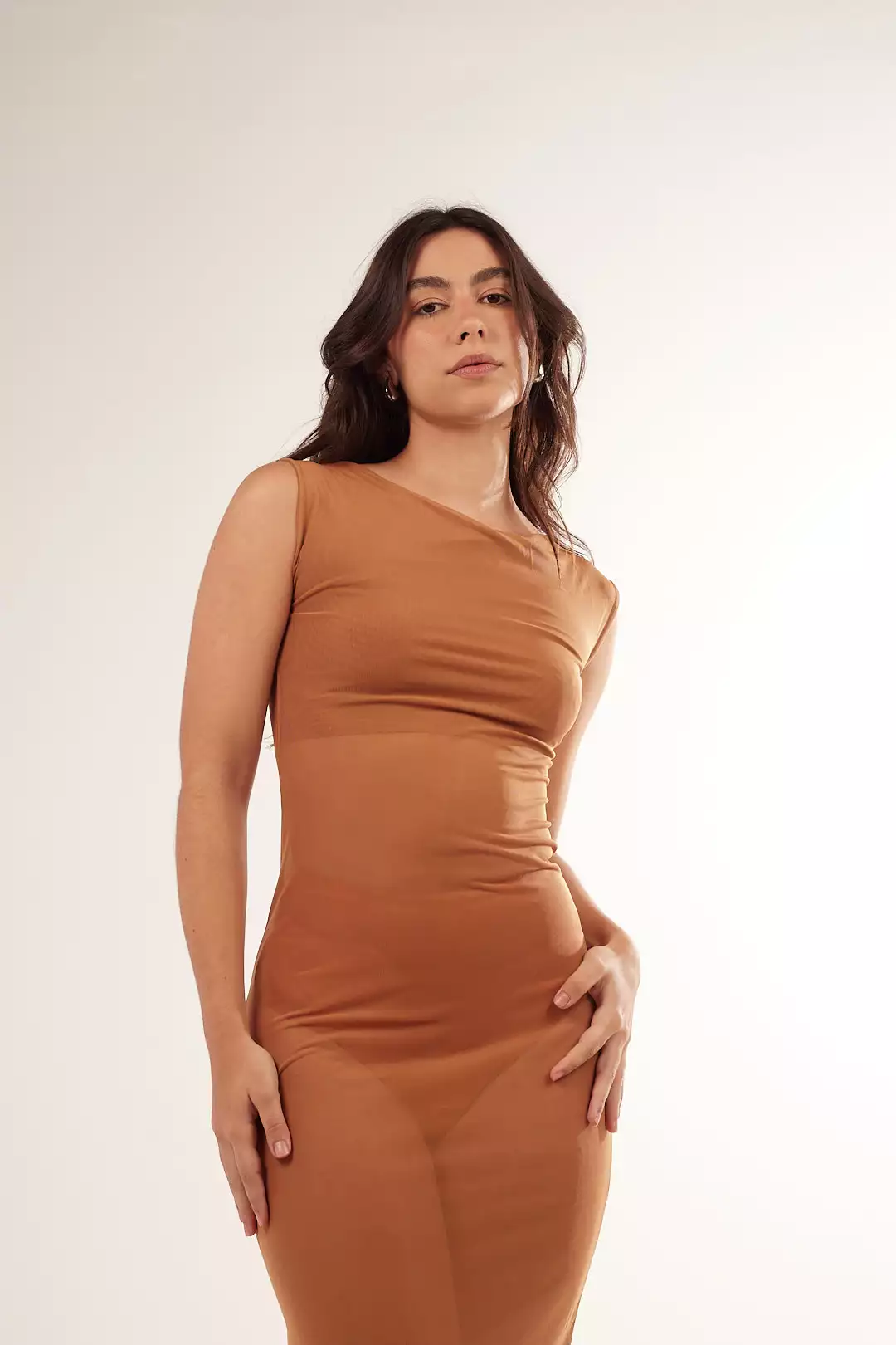 Vestido Longo Tule Bege - Imagem 8