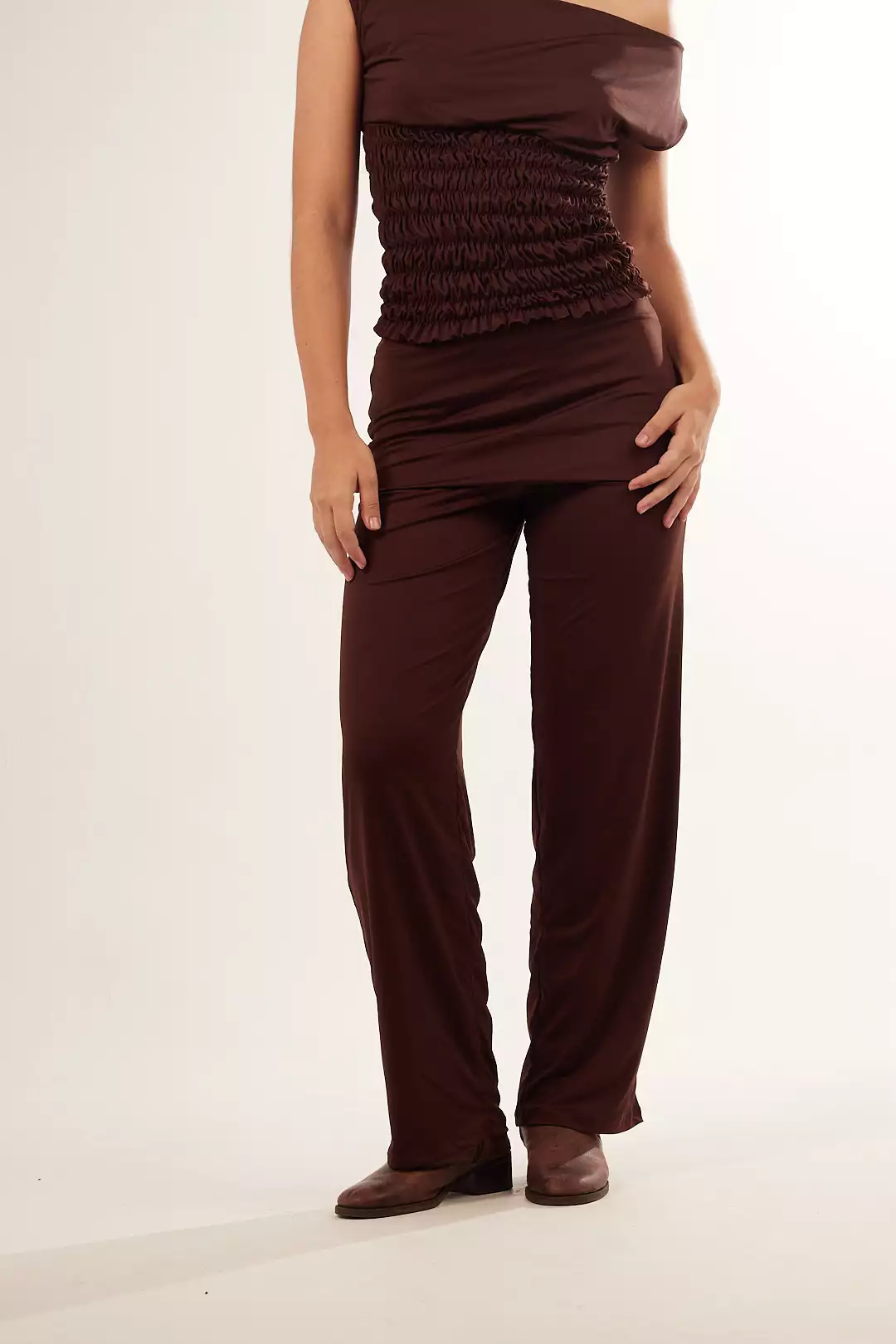 Calça Lycra Skirt Marrom - Imagem 6