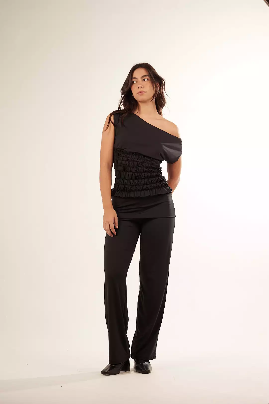 Blusa Lycra Franzida Preta - Imagem 4