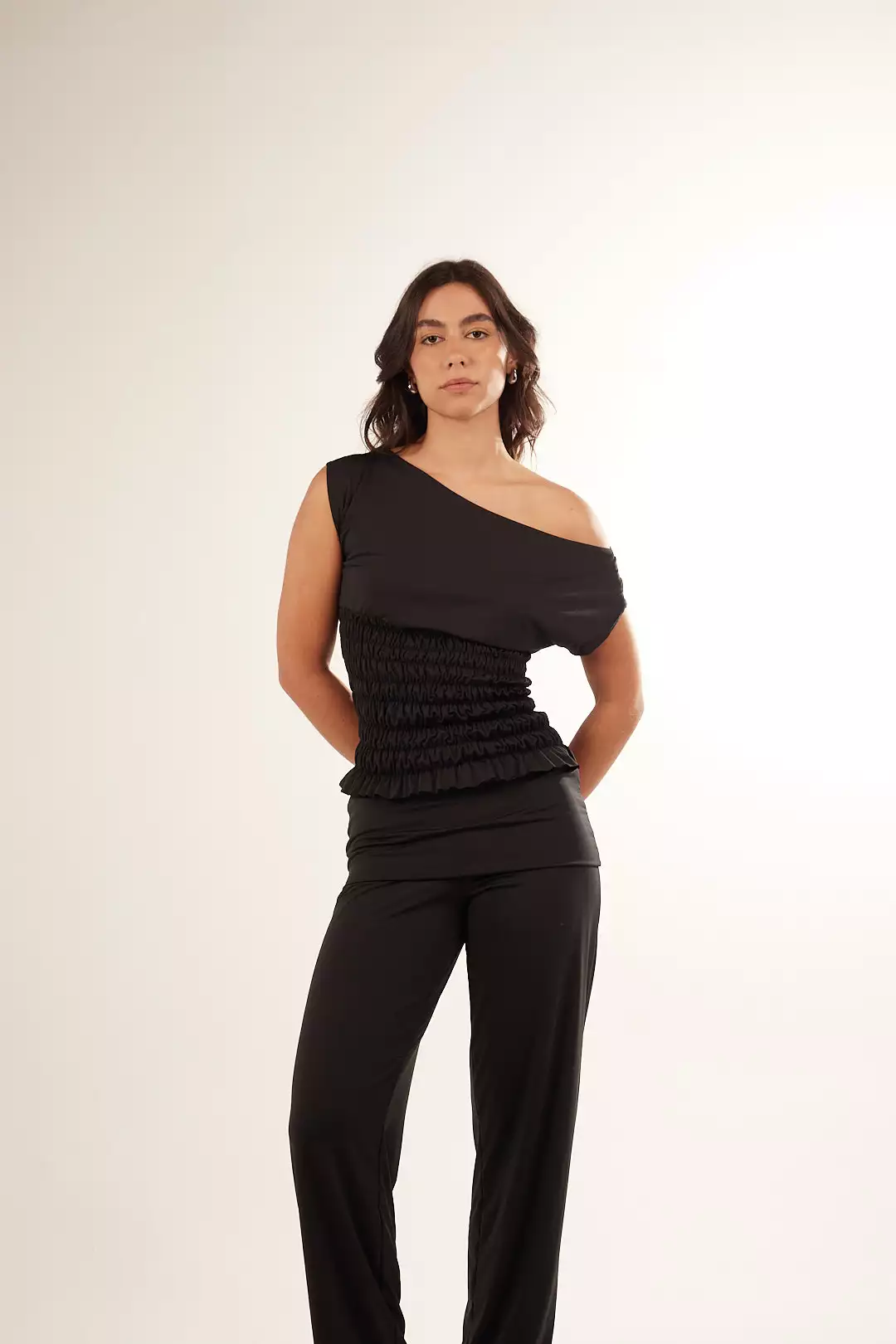 Blusa Lycra Franzida Preta - Imagem 3