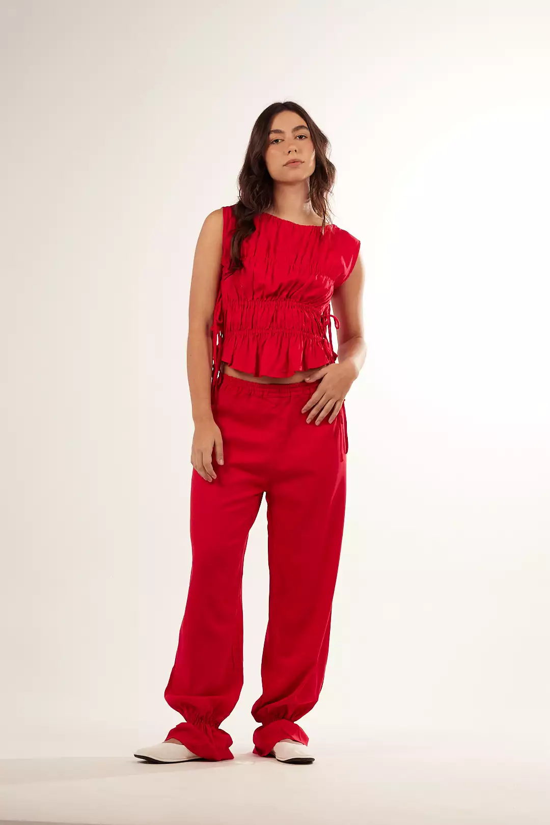 Blusa Franzida Laços Vermelha - Imagem 8