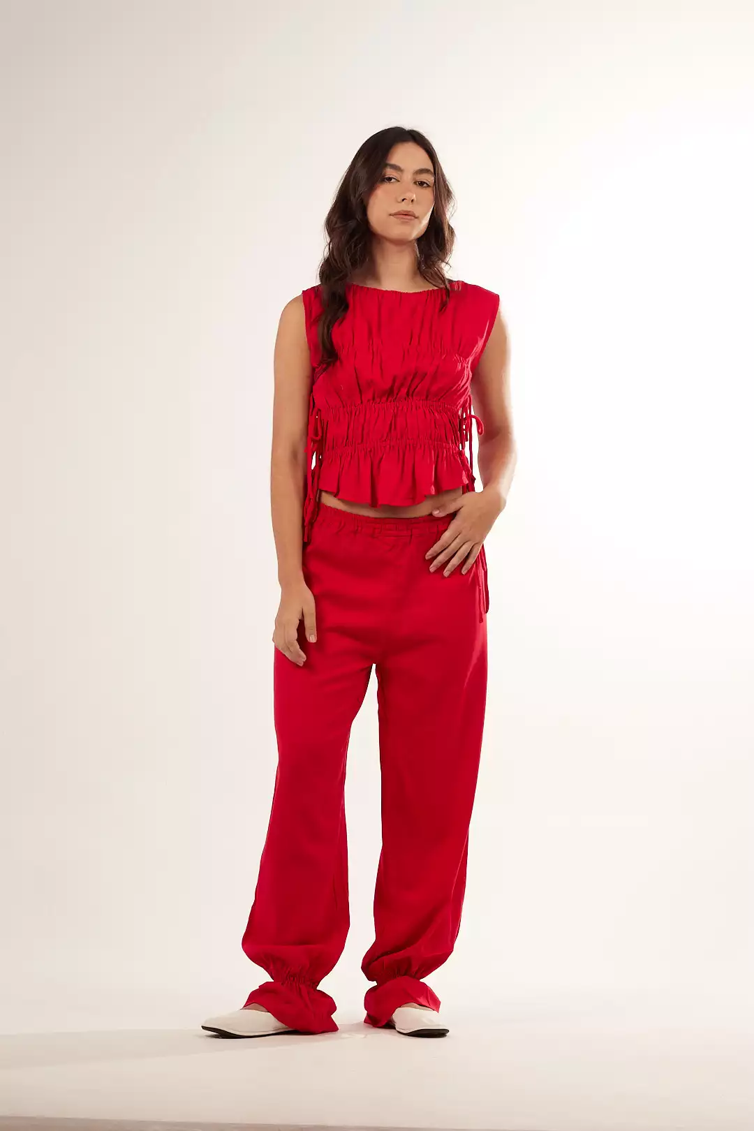 Blusa Franzida Laços Vermelha - Imagem 7