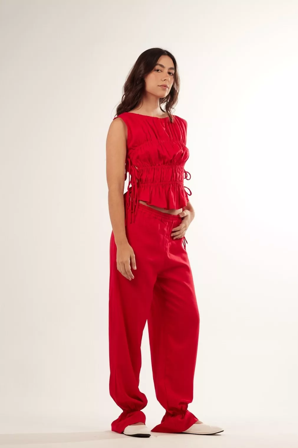 Blusa Franzida Laços Vermelha - Imagem 9