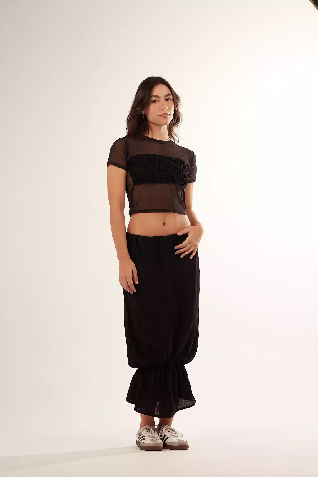 Saia Bag Babado Preta - Imagem 4