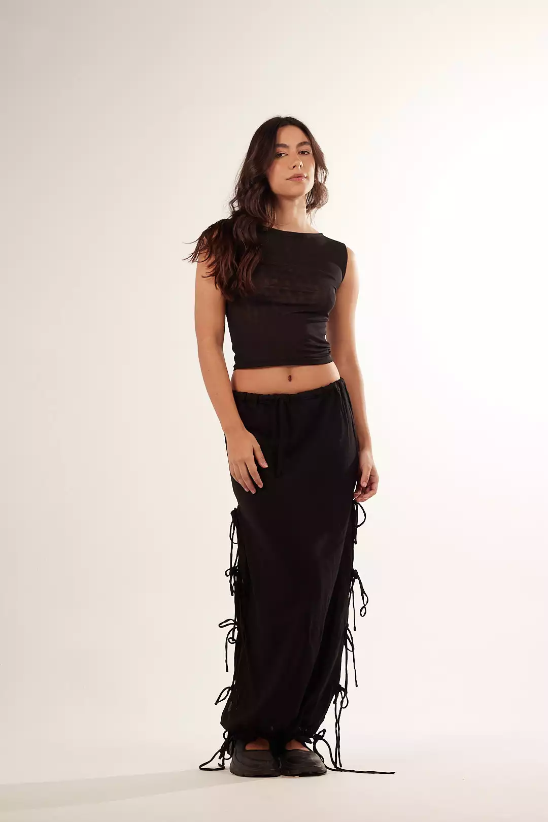 Saia Longa Laços Preta - Imagem 3