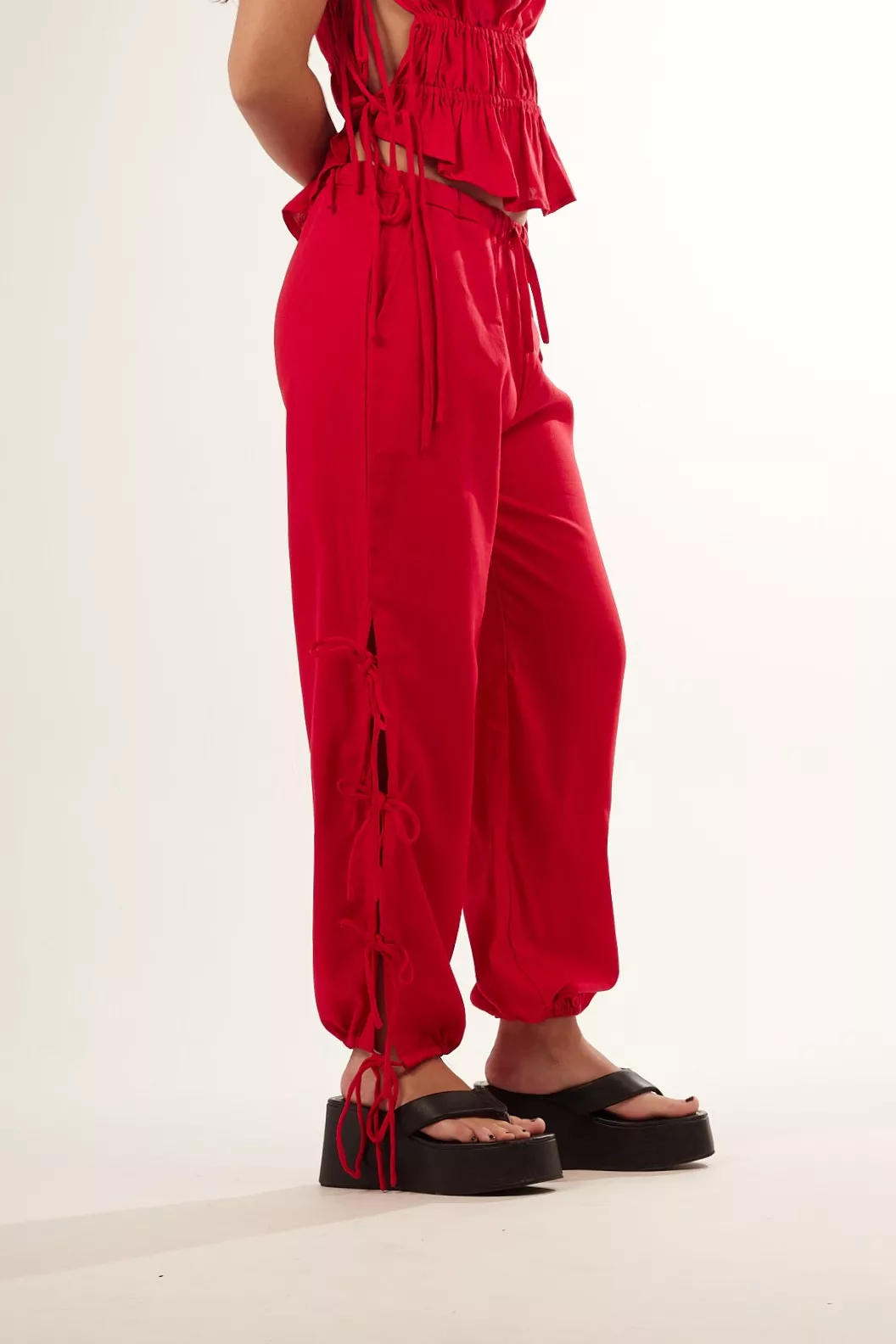 Calça Bufante Laços Vermelha - Imagem 5