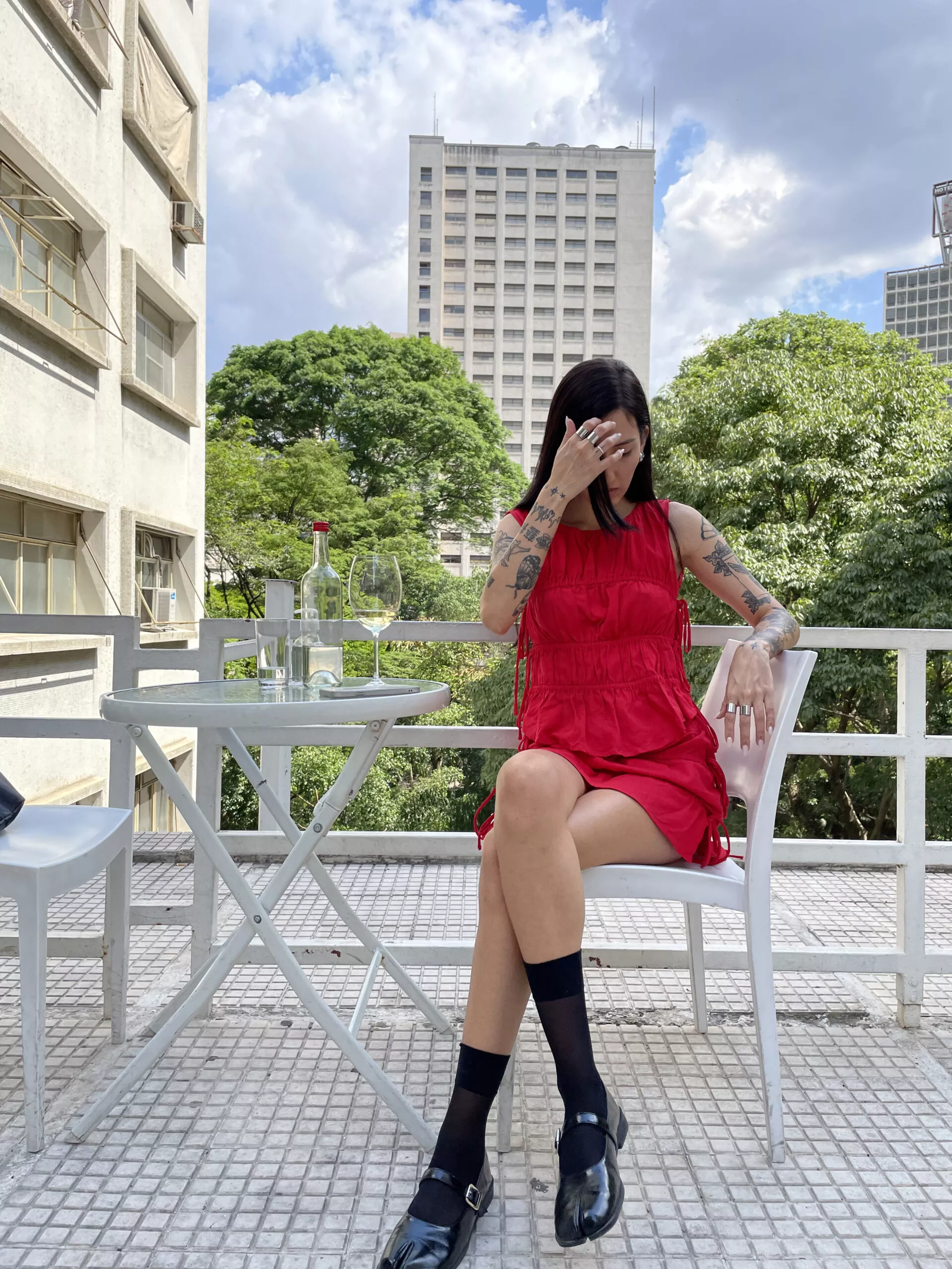 Blusa Franzida Laços Vermelha - Imagem 12