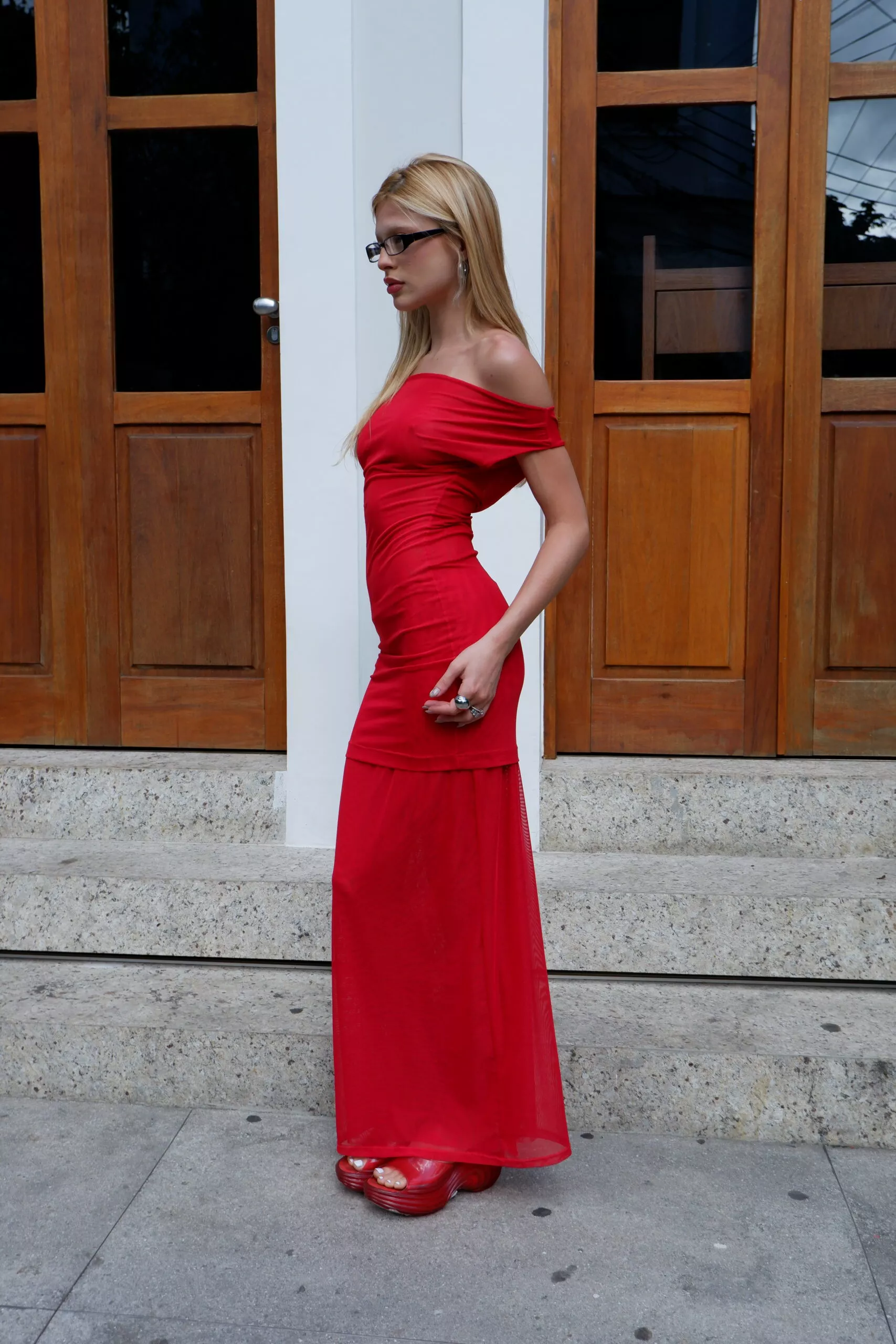 Saia Longa Tule Vermelha - Imagem 18