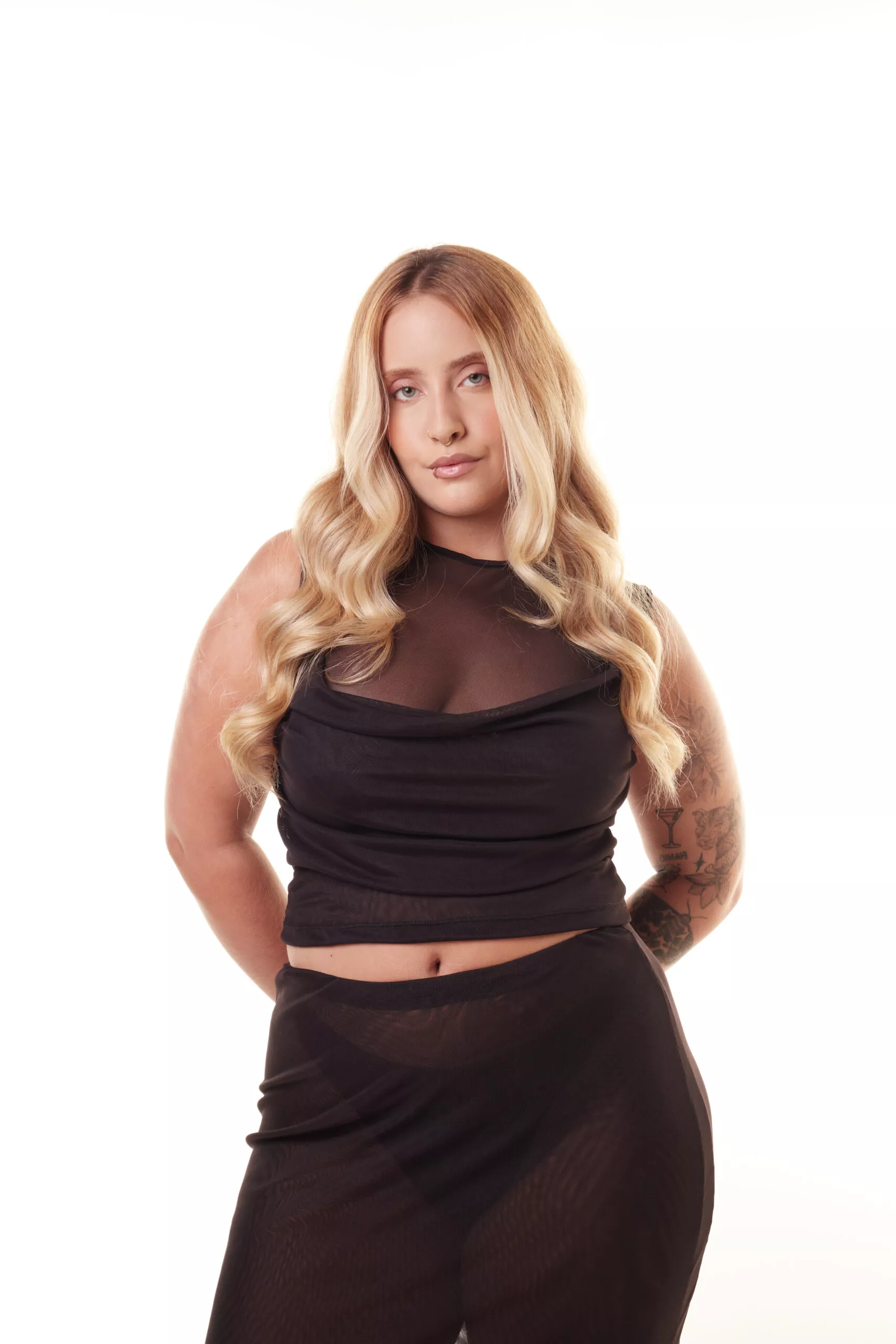 Blusa Degagê Tule Preta